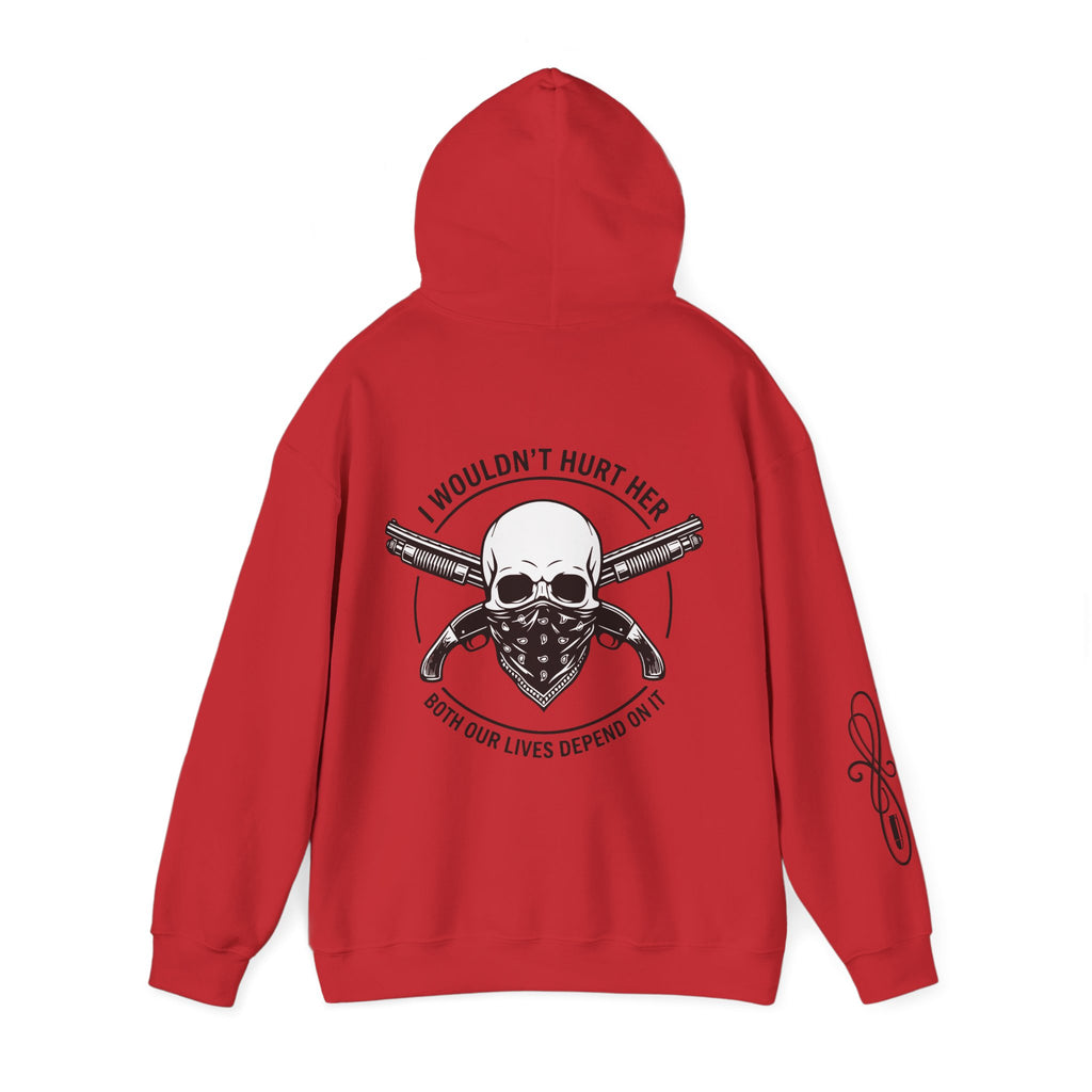 Protective Dad-Sawed Off Shotguns Hoodie | Here’s Your Warning | Black Font