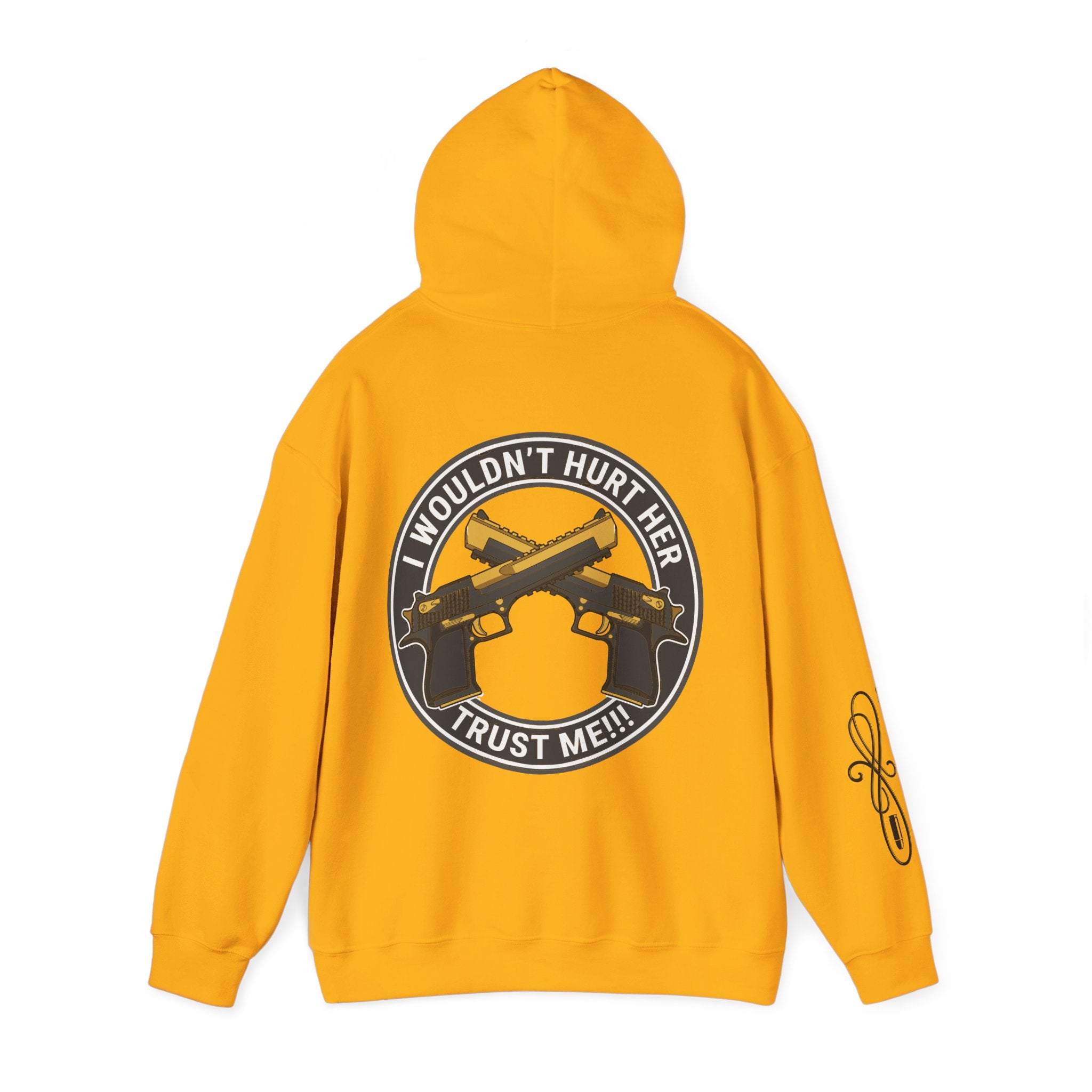 Protective Dad-Pistols Hoodie | Here’s Your Warning | Black Font