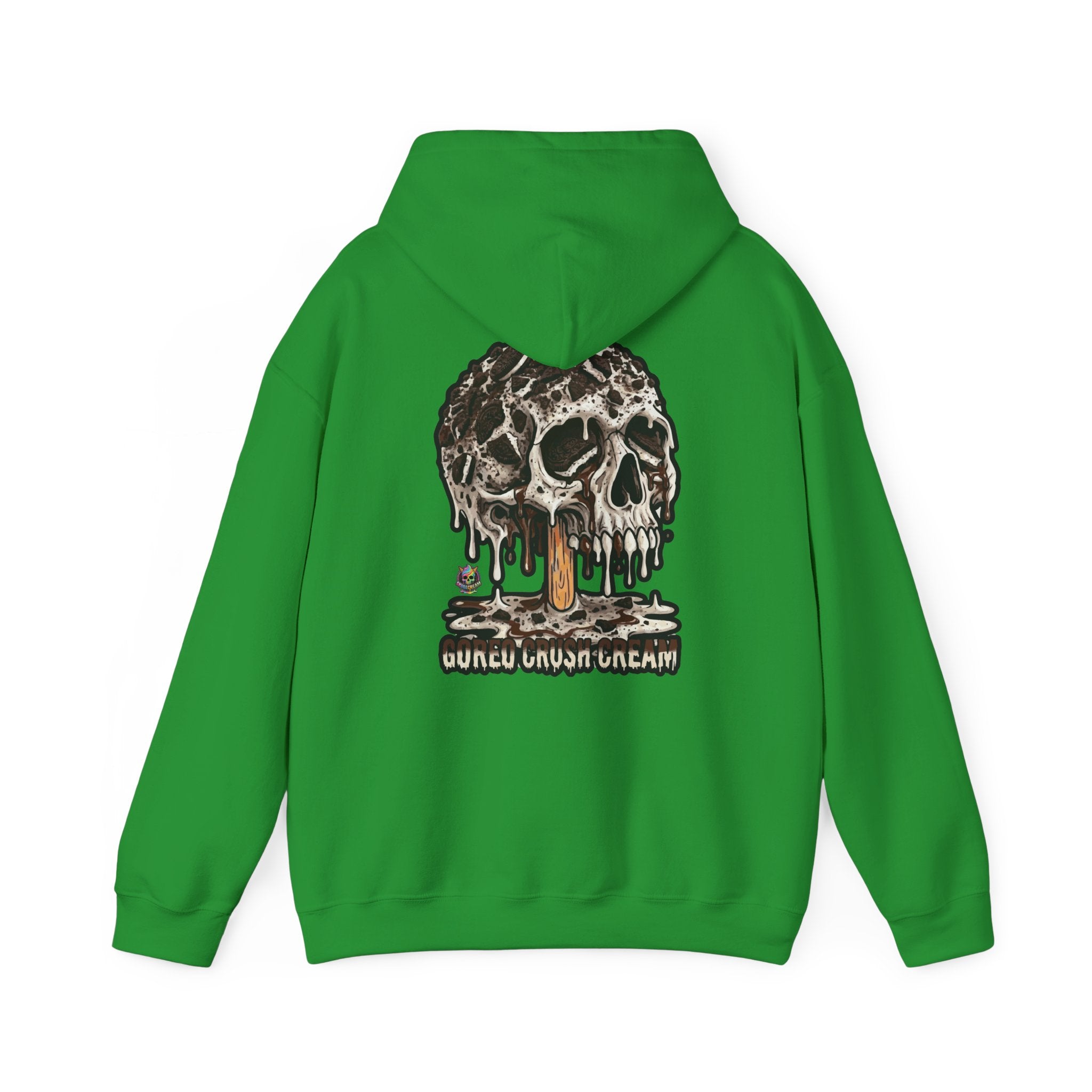 Skullcream-Goreo Crush Cream Hoodie | Dripping Skull Graphic