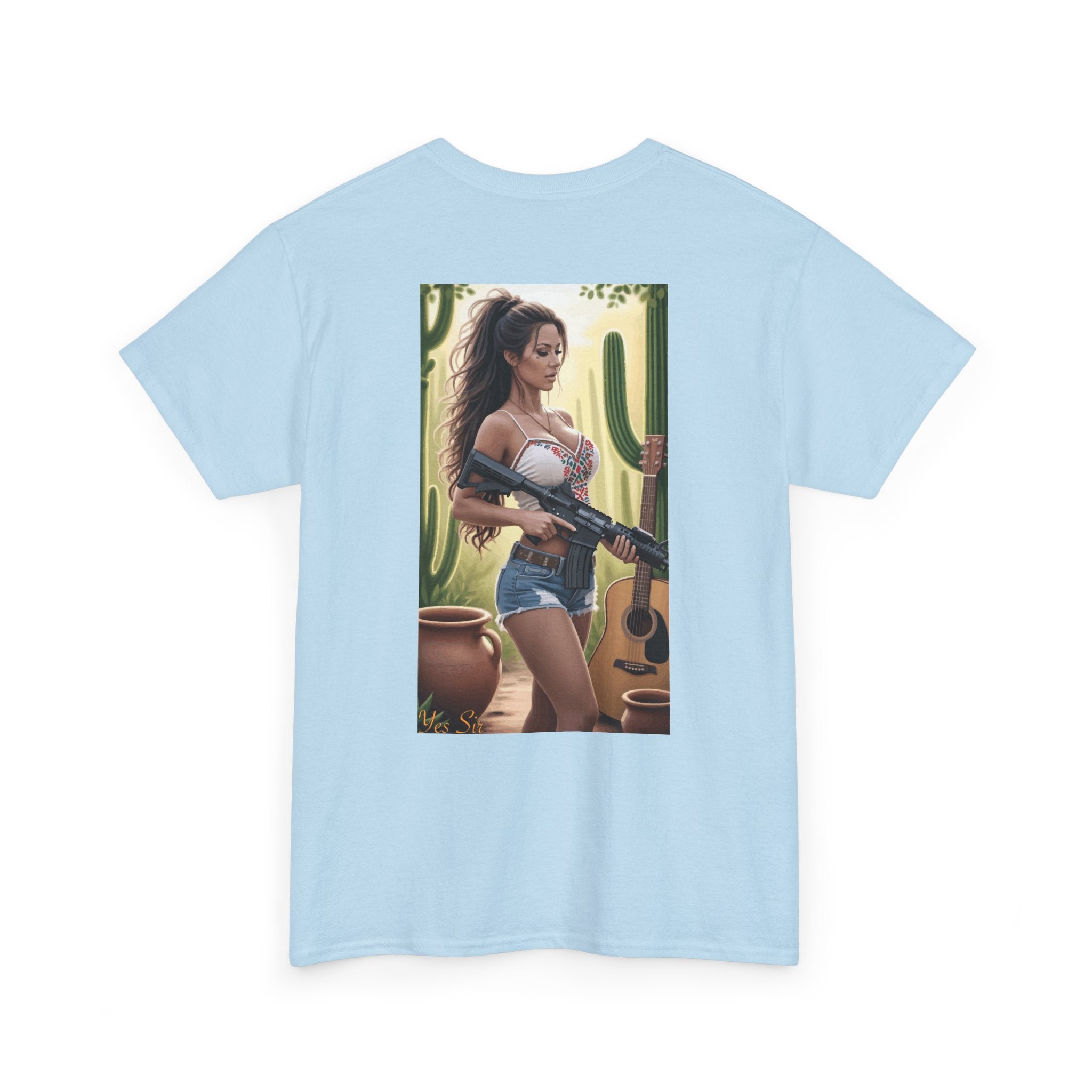 Nice Guitar-Yes Sir T-Shirt | Parental Advisory for the Bearded