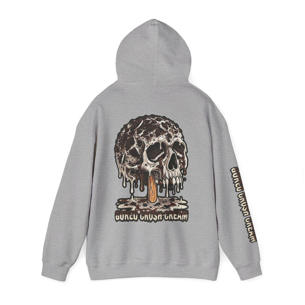 Skullcream-Goreo Crush Cream Hoodie | Dripping Skull Graphic