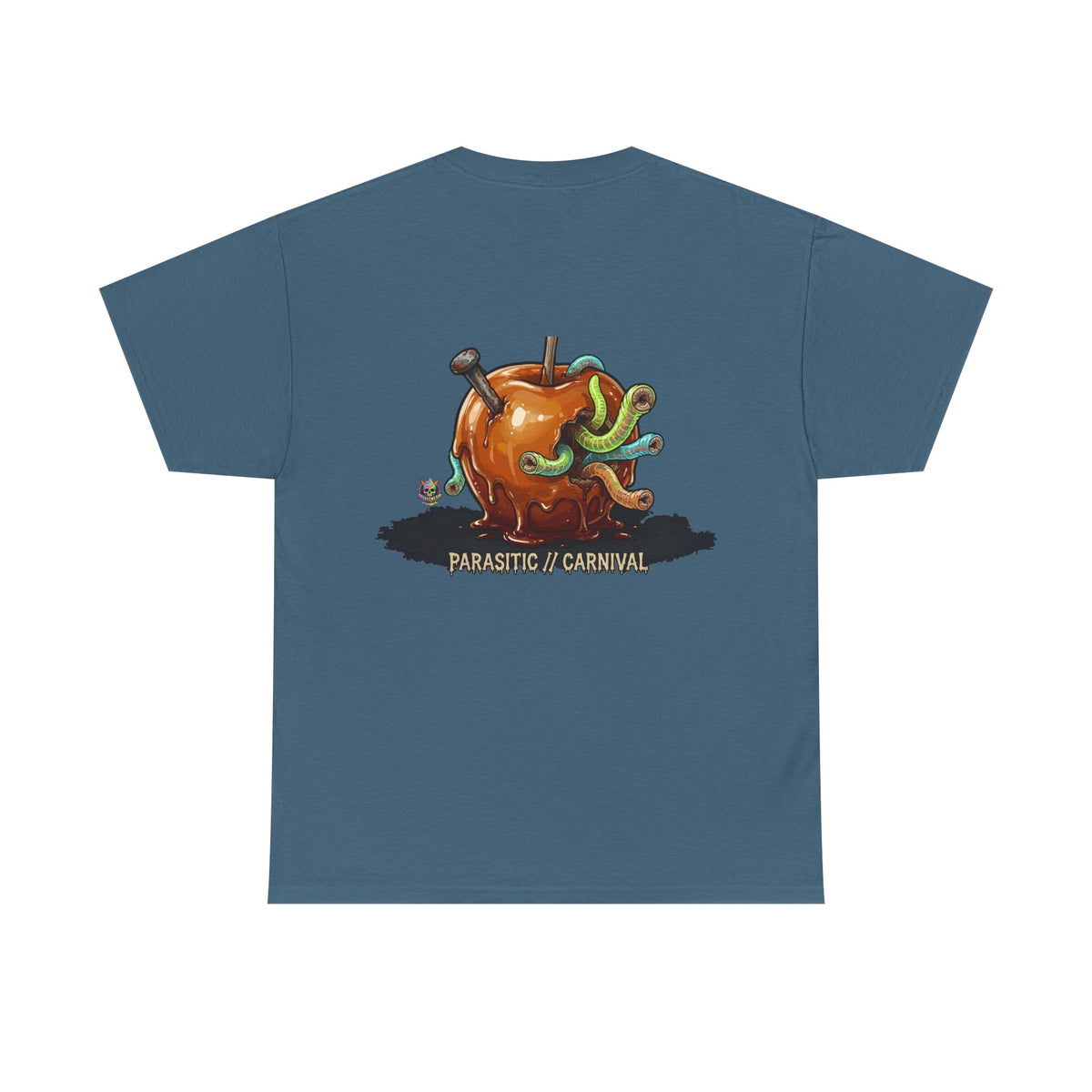 Skullcream Carnival Caramel Apple - Spooky Candy Apple Graphic T-Shirt