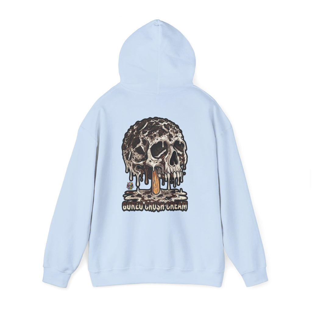 Skullcream-Goreo Crush Cream Hoodie | Dripping Skull Graphic