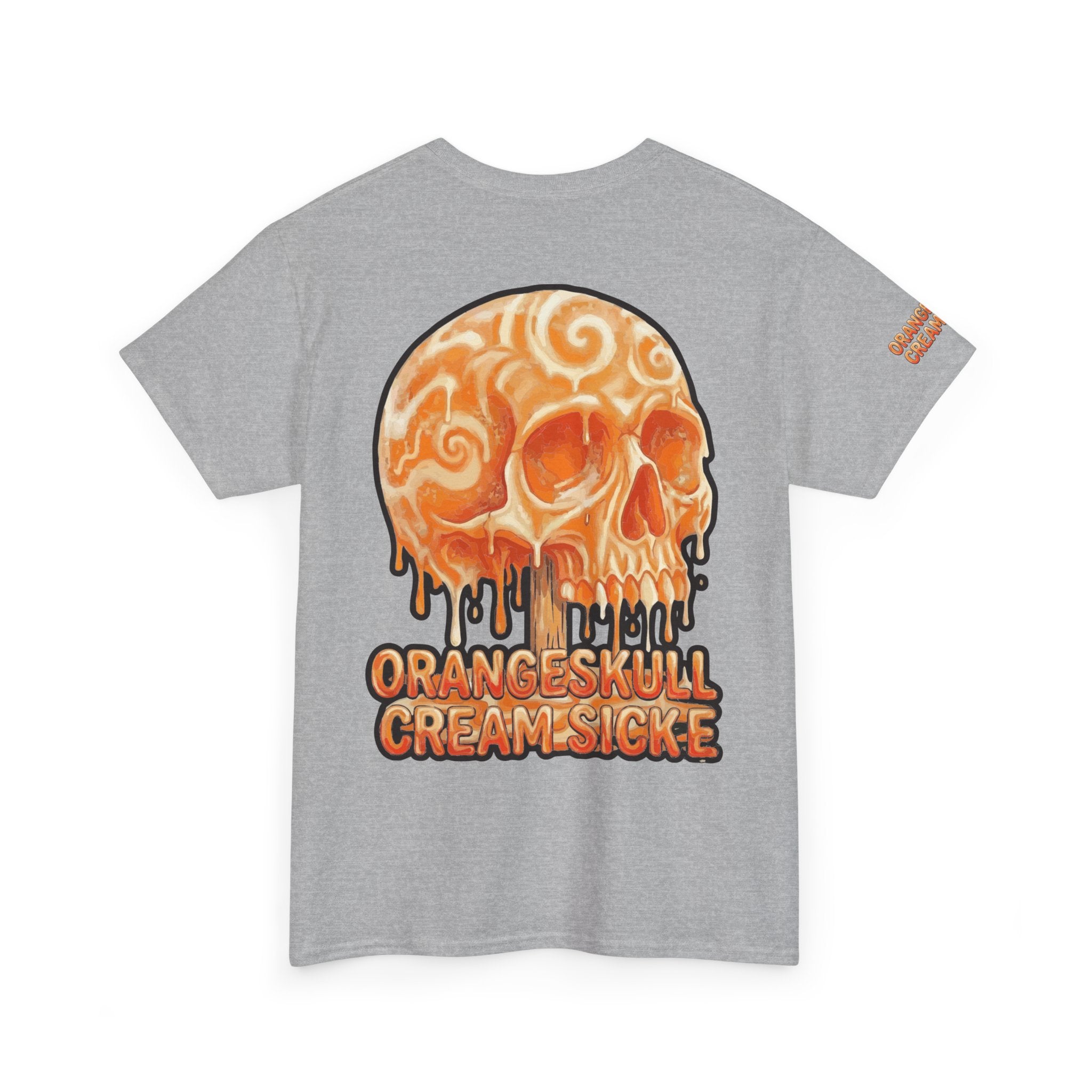Skullcream-Orangeskull Cream Sickle T-Shirt | Colorful Drip Graphic Tee