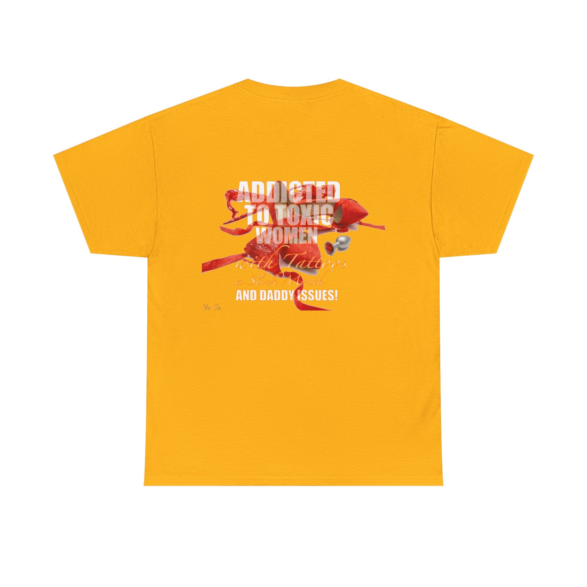Addicted | Yes Sir T Shirt | Recovering Addict Red Graphic T Shirt