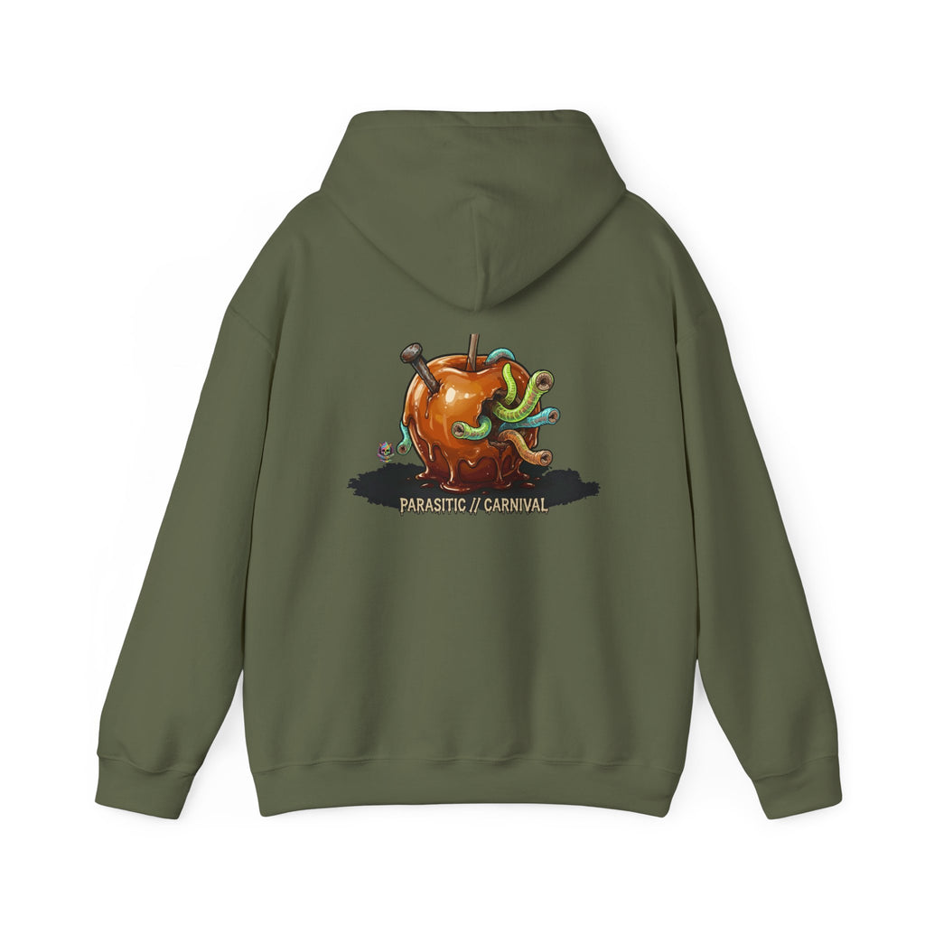 Skullcream Creepy Candy Apple Hoodie — 'Parasitic Carnival' Graphic Pullover