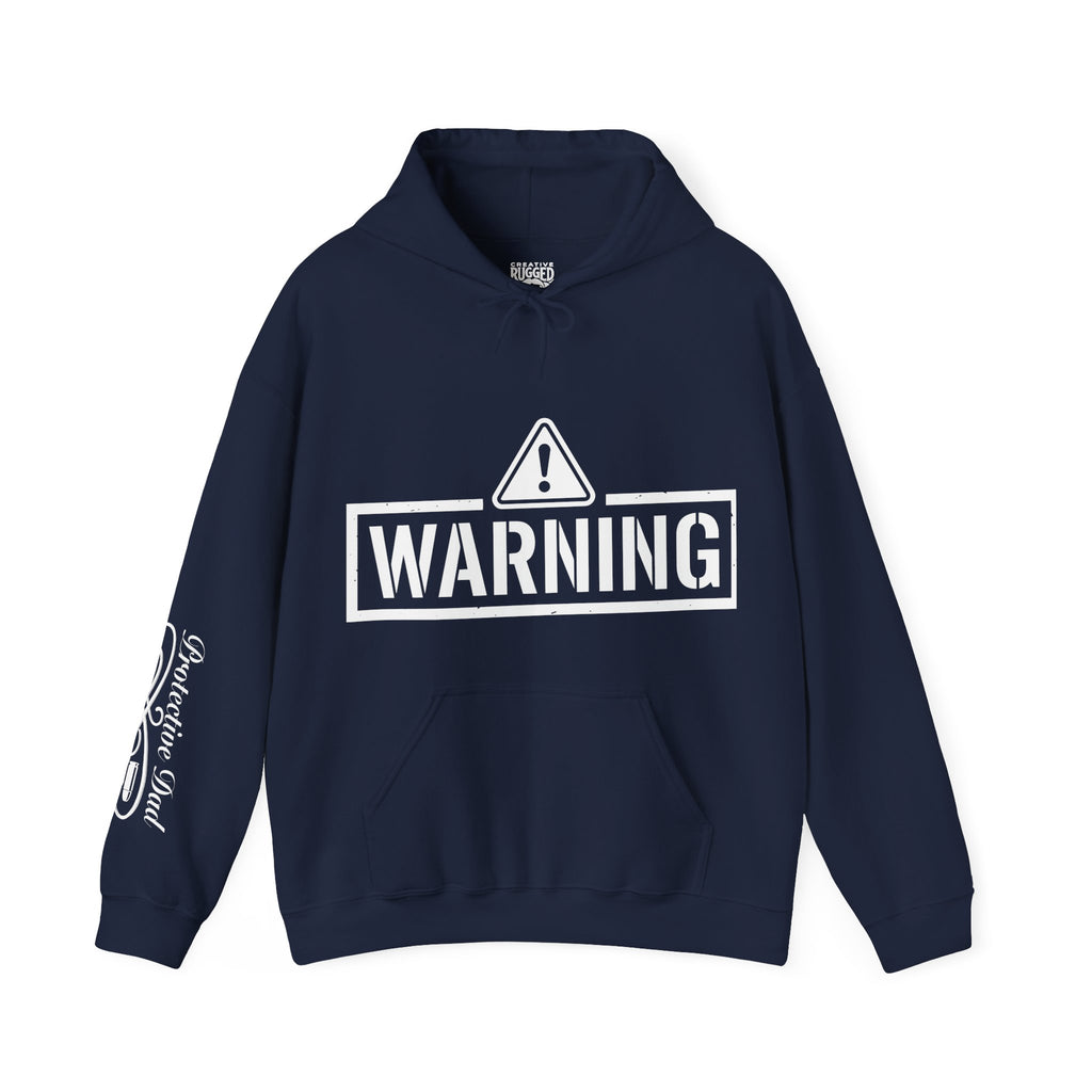 Protective Dad-Pistols Hoodie | Here’s Your Warning | White Font