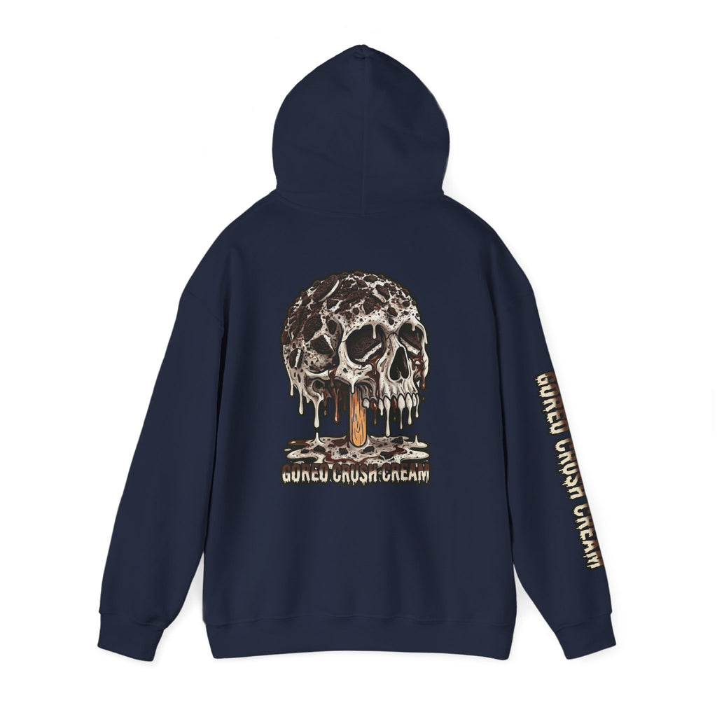 Skullcream-Goreo Crush Cream Hoodie | Dripping Skull Graphic