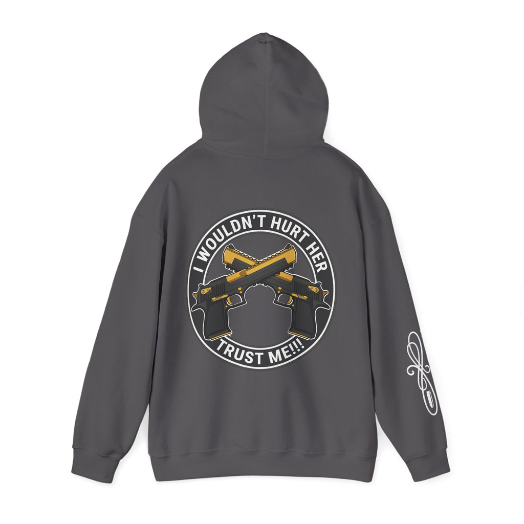 Protective Dad-Pistols Hoodie | Here’s Your Warning | White Font
