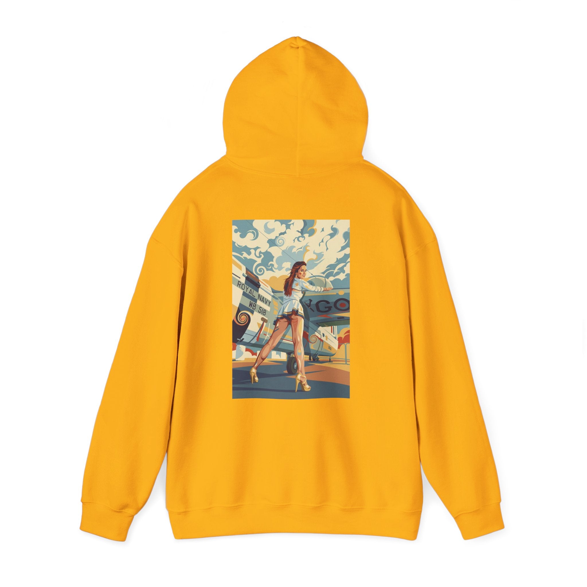 Yes Sir-Pin Up Stewardess Hoodie | Parental Advisory  for the Bearded