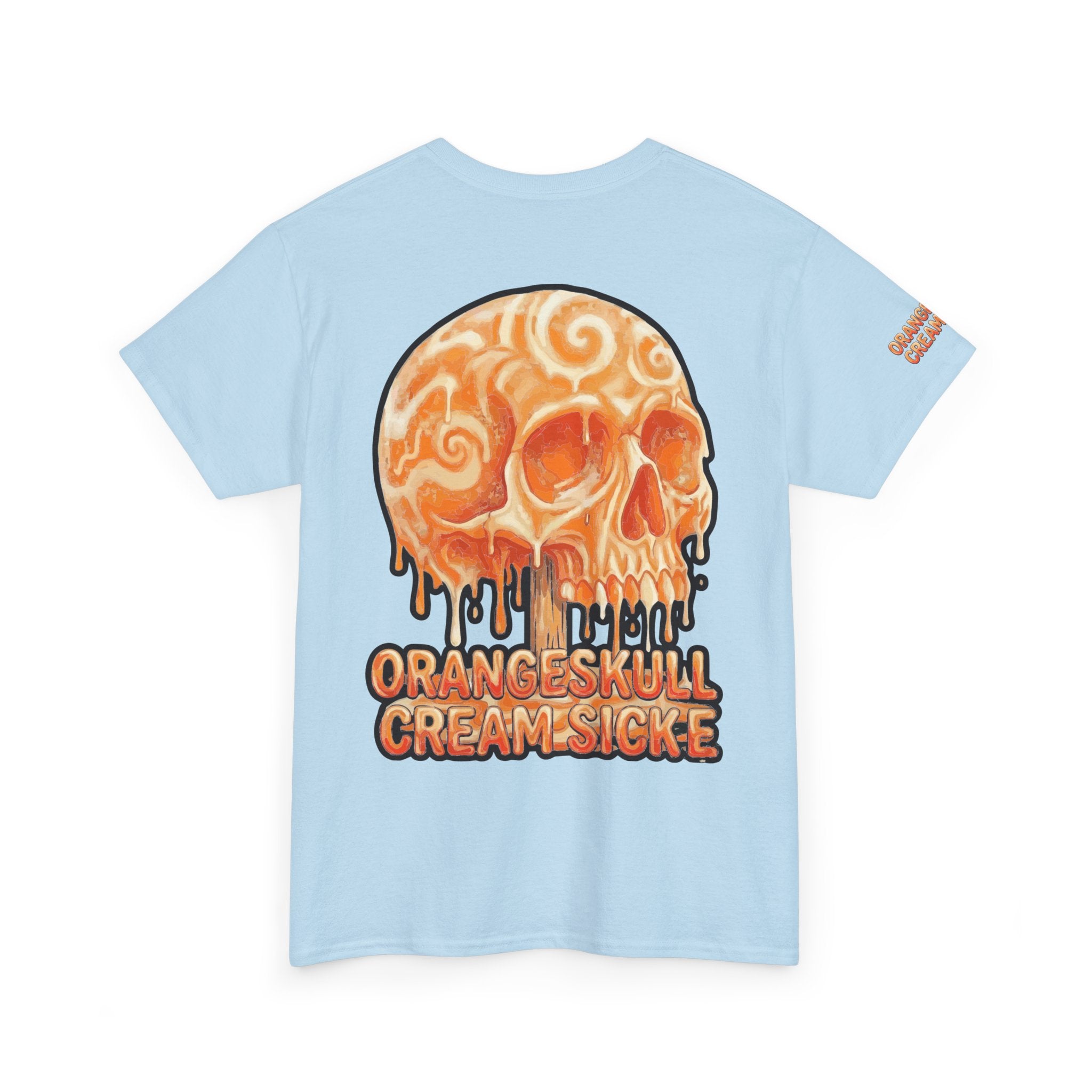 Skullcream-Orangeskull Cream Sickle T-Shirt | Colorful Drip Graphic Tee