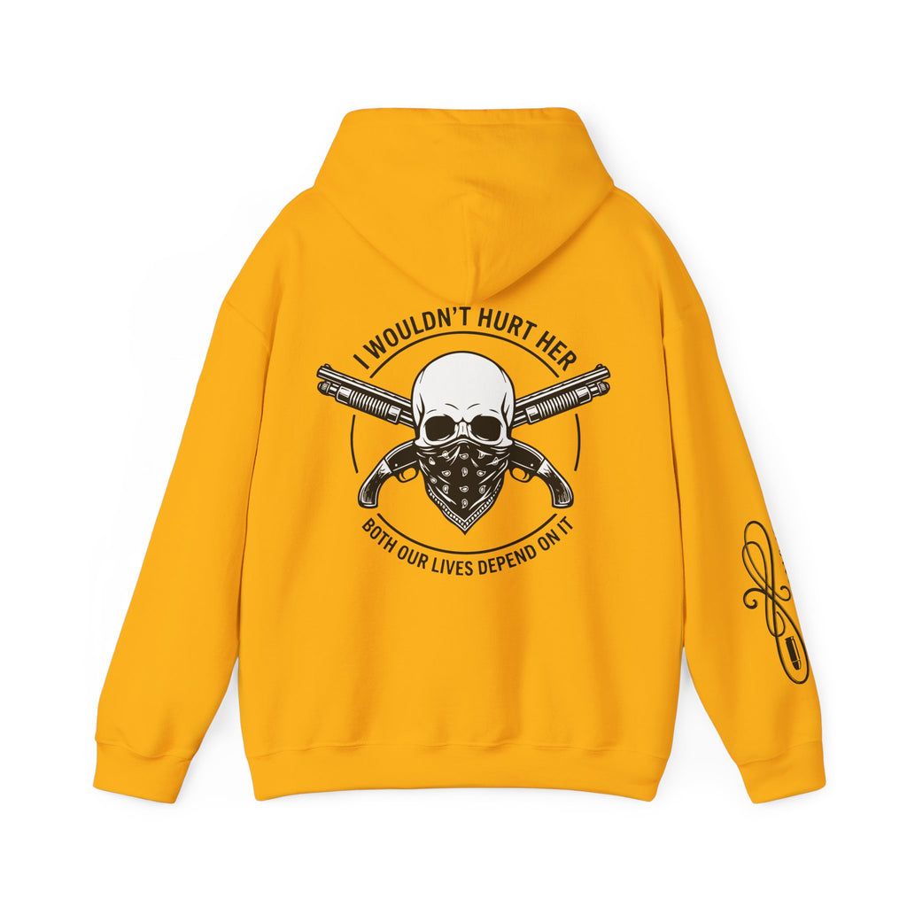 Protective Dad-Sawed Off Shotguns Hoodie | Here’s Your Warning | Black Font