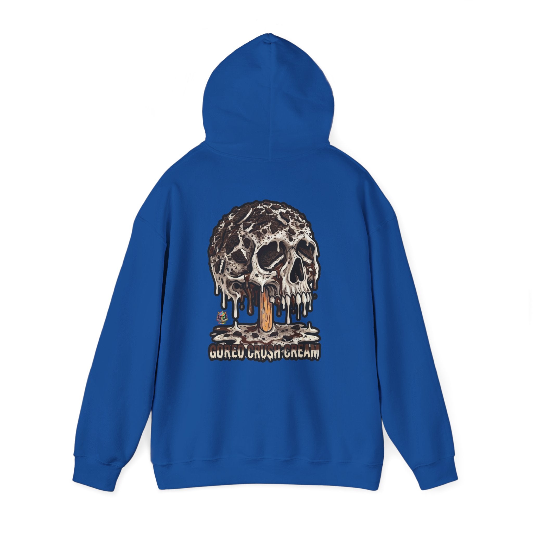 Skullcream-Goreo Crush Cream Hoodie | Dripping Skull Graphic