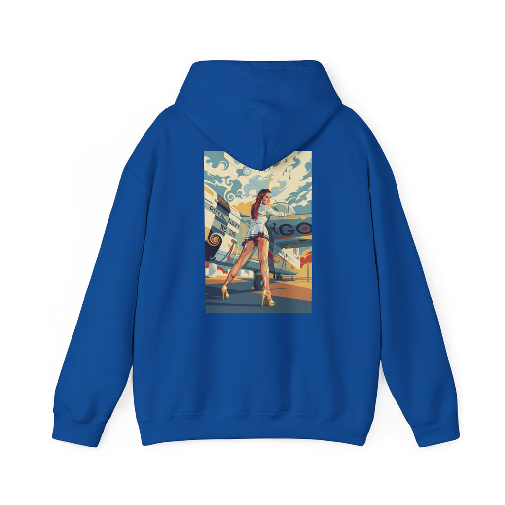 Yes Sir-Pin Up Stewardess Hoodie | Parental Advisory  for the Bearded