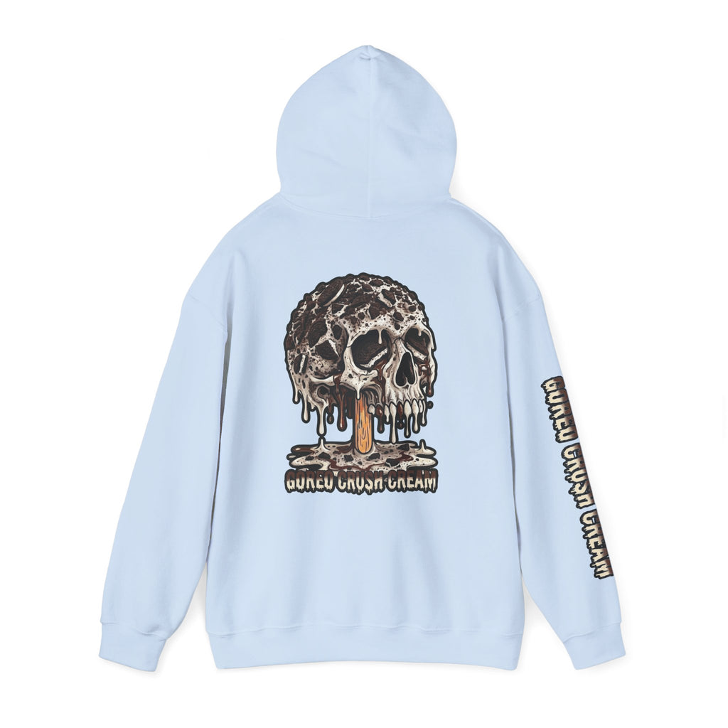 Skullcream-Goreo Crush Cream Hoodie | Dripping Skull Graphic