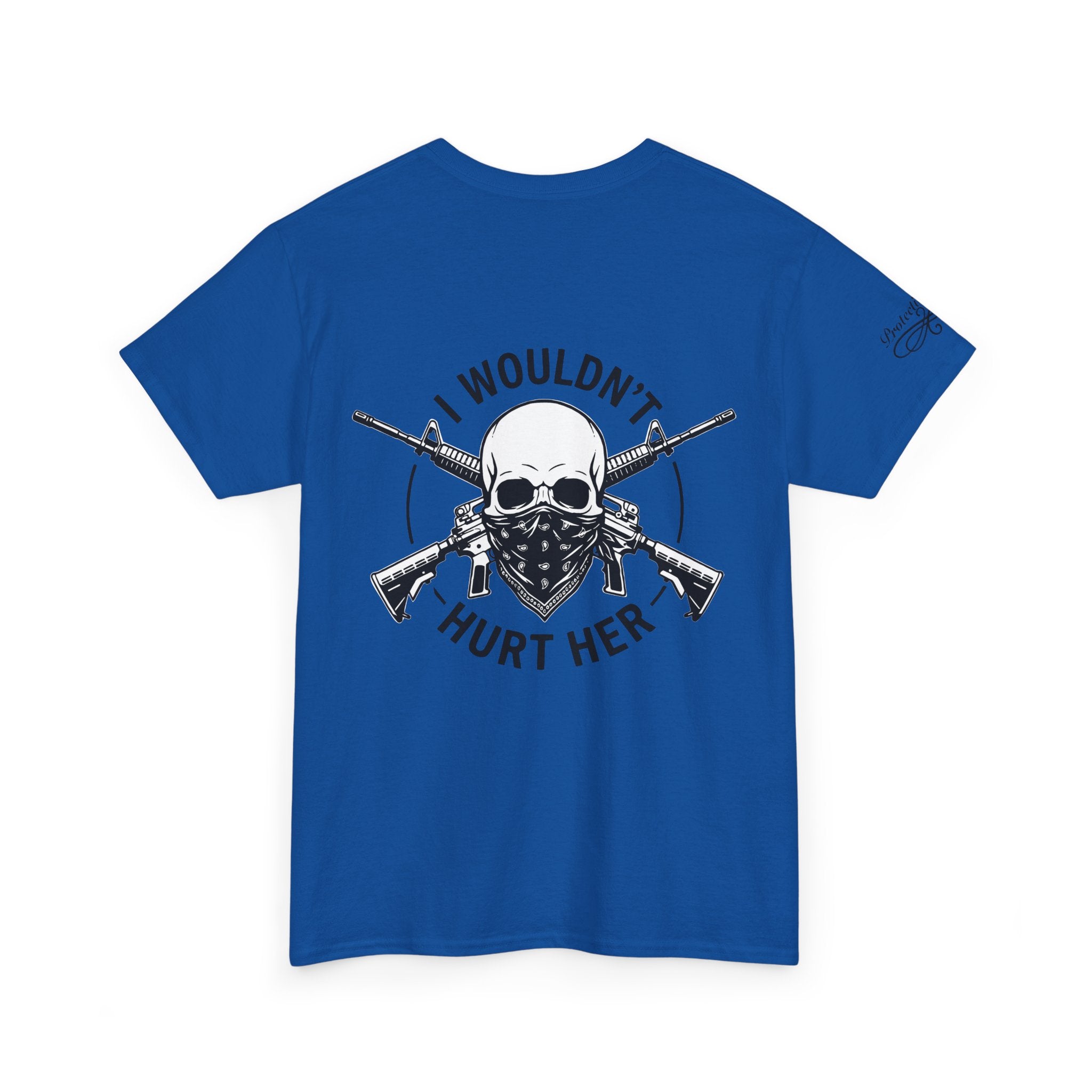 Protective Dad Assault Rifles T-Shirt | Here’s Your Warning
