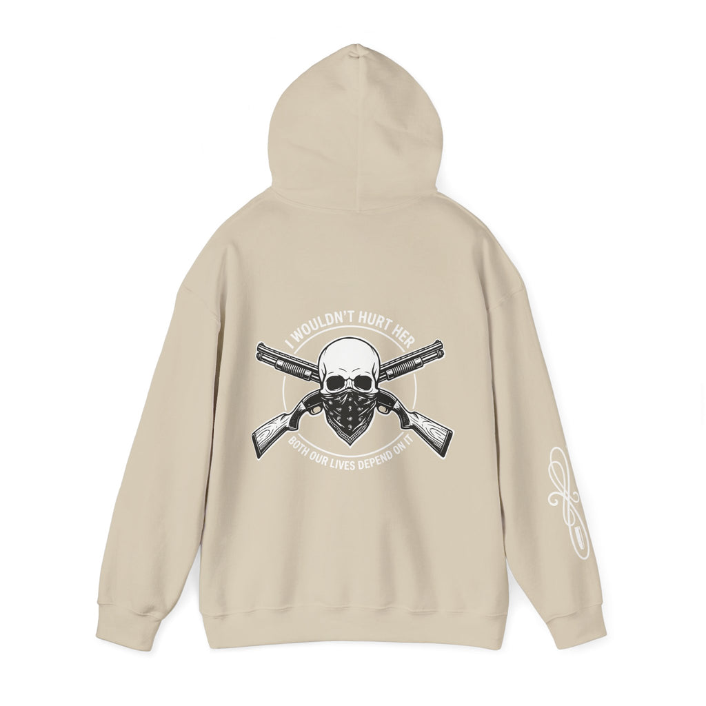 Protective Dad-Shotguns Hoodie | Here’s Your Warning | White Font