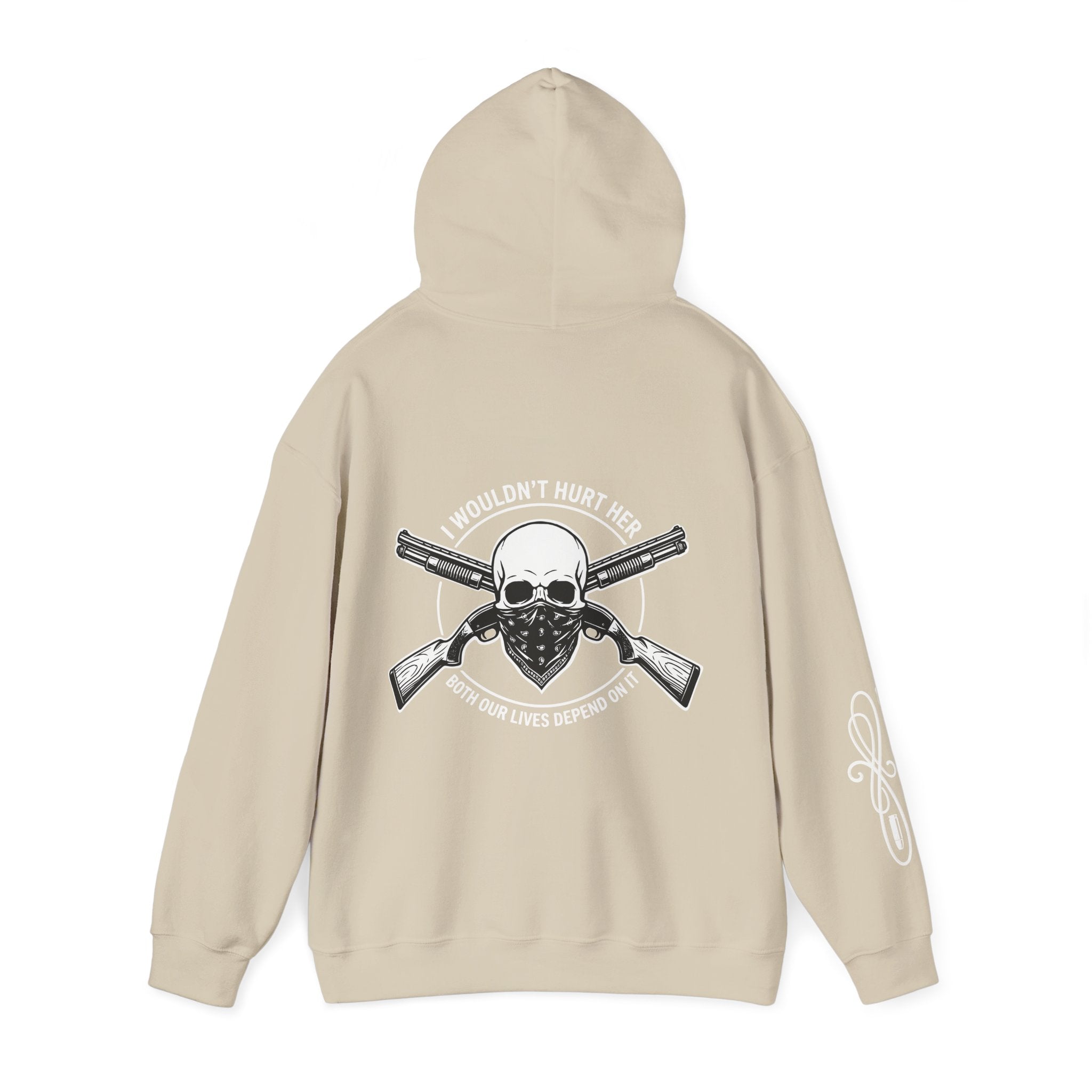 Protective Dad-Shotguns Hoodie | Here’s Your Warning | White Font