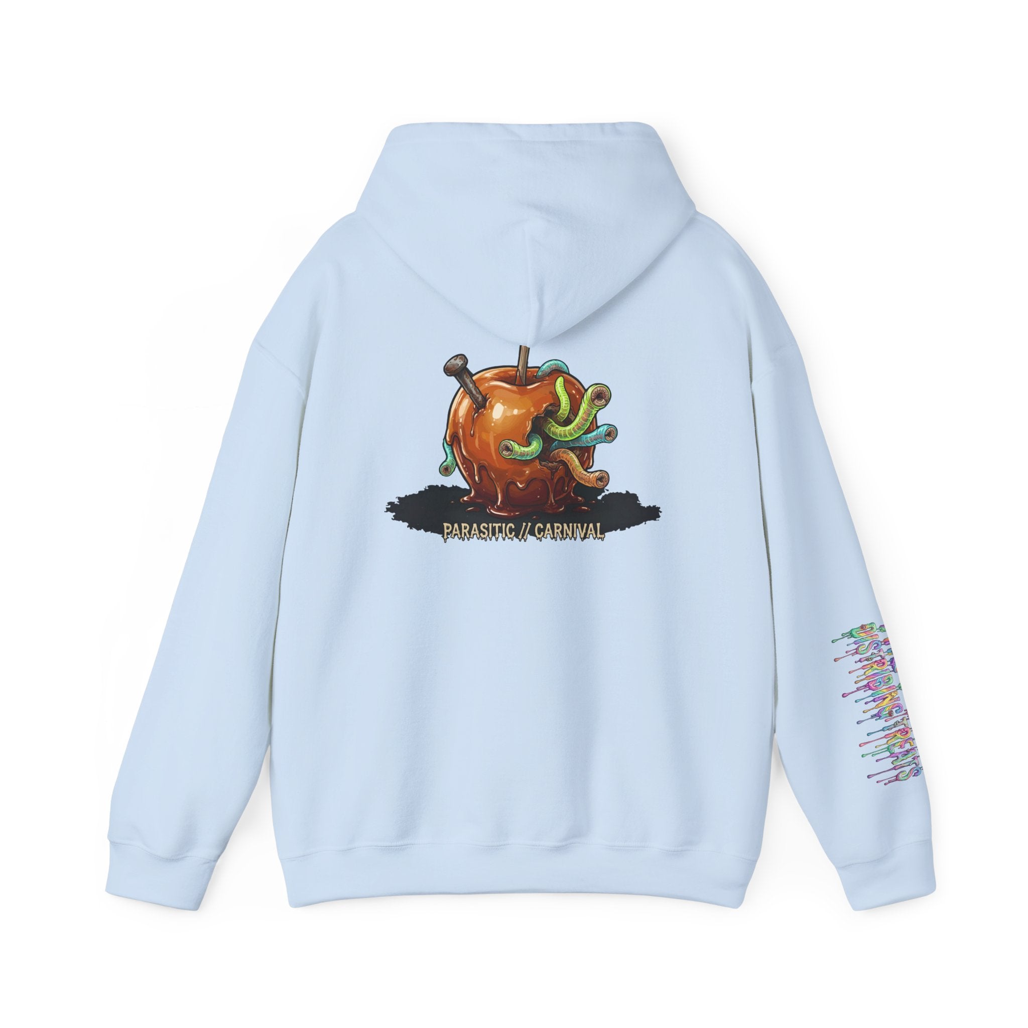 Skullcream Creepy Candy Apple Hoodie — 'Parasitic Carnival' Graphic Pullover