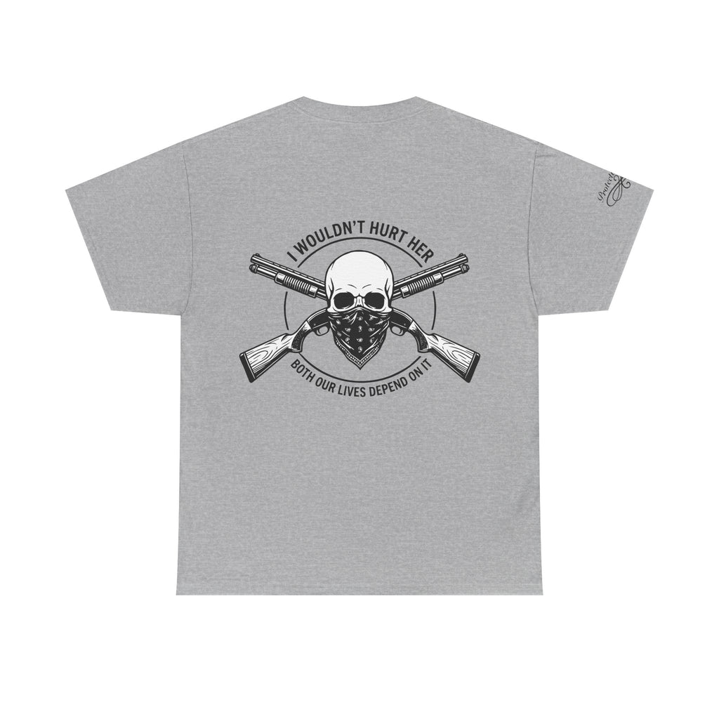 Protective Dad-Shotguns T-Shirt | Here’s Your Warning | Black Font