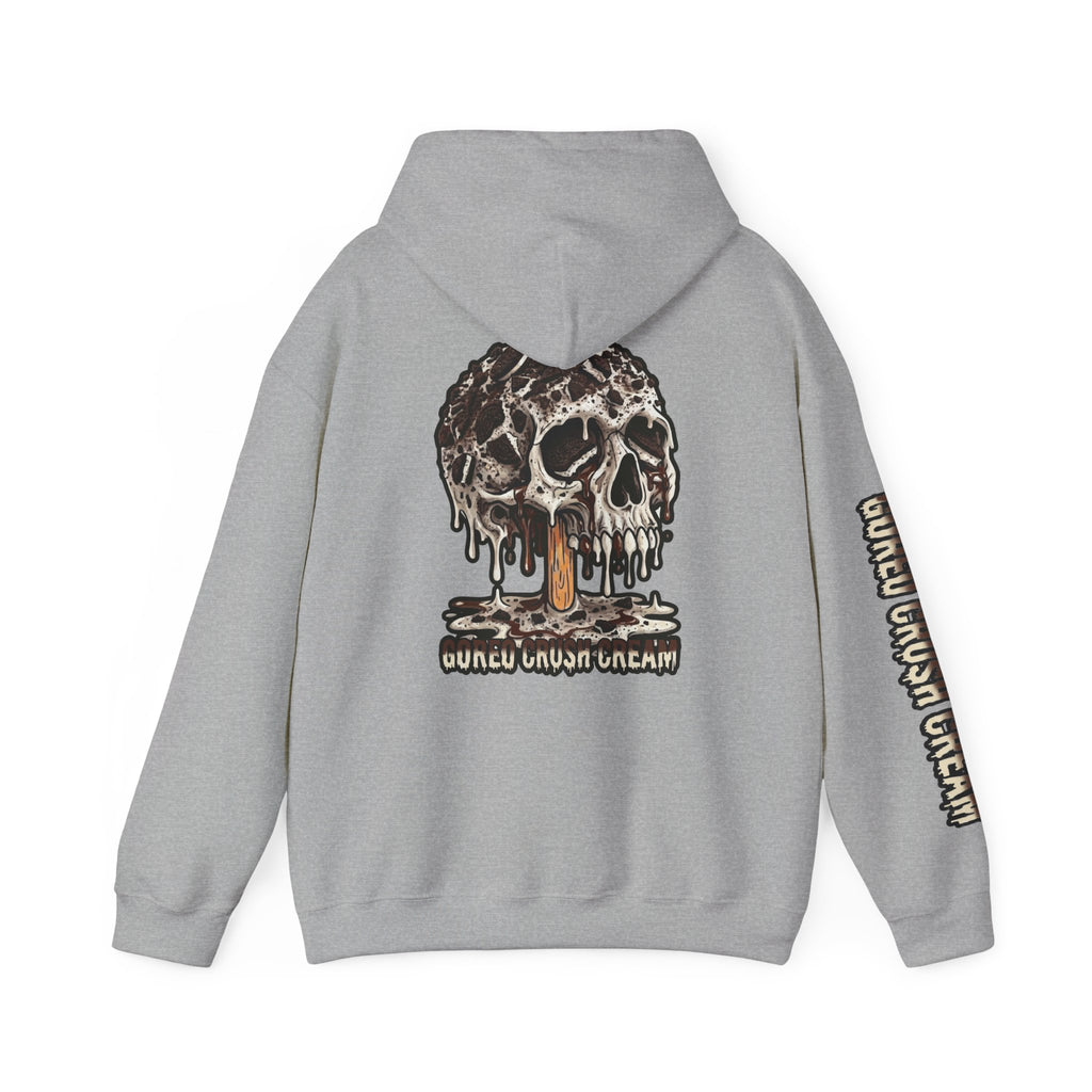 Skullcream-Goreo Crush Cream Hoodie | Dripping Skull Graphic
