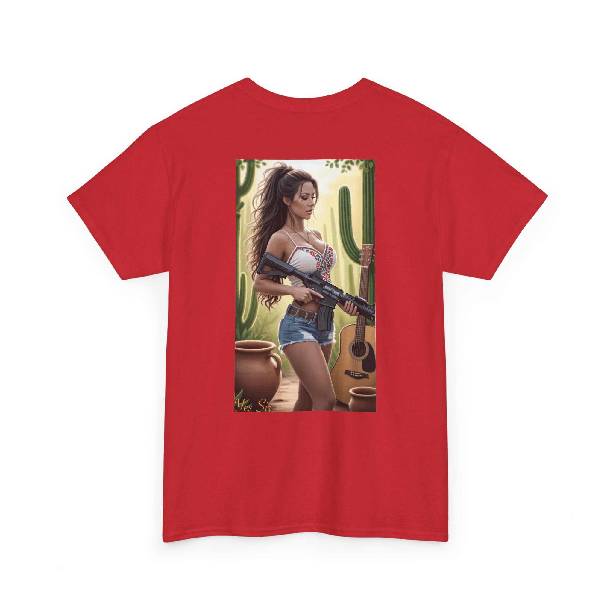 Nice Guitar-Yes Sir T-Shirt | Parental Advisory for the Bearded