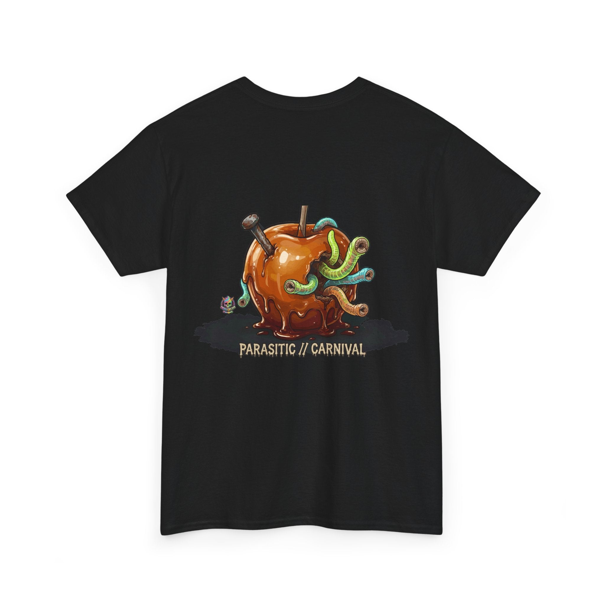 Skullcream Carnival Caramel Apple - Spooky Candy Apple Graphic T-Shirt