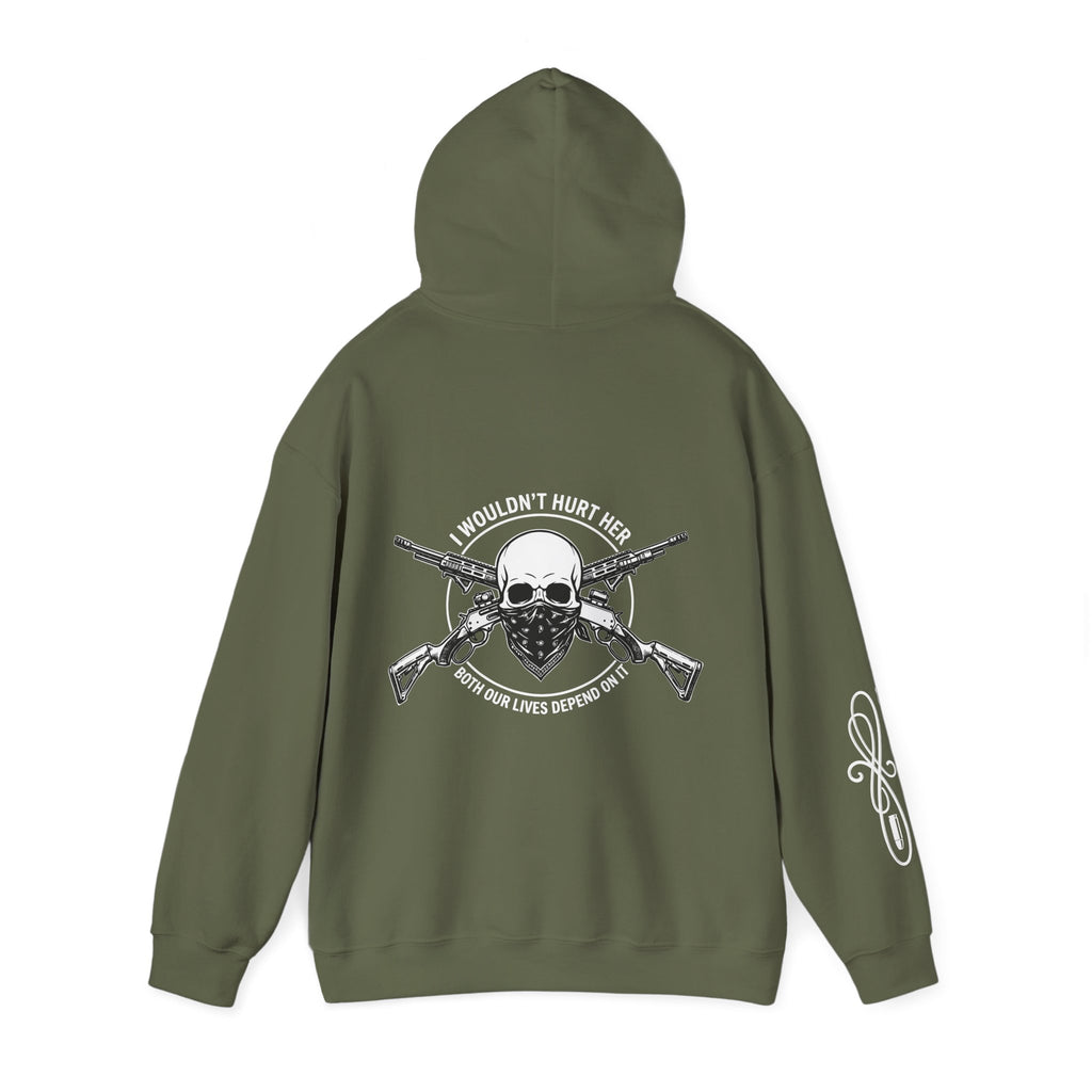 Protective Dad-Lever Actions Hoodie | Here’s Your Warning | White Font