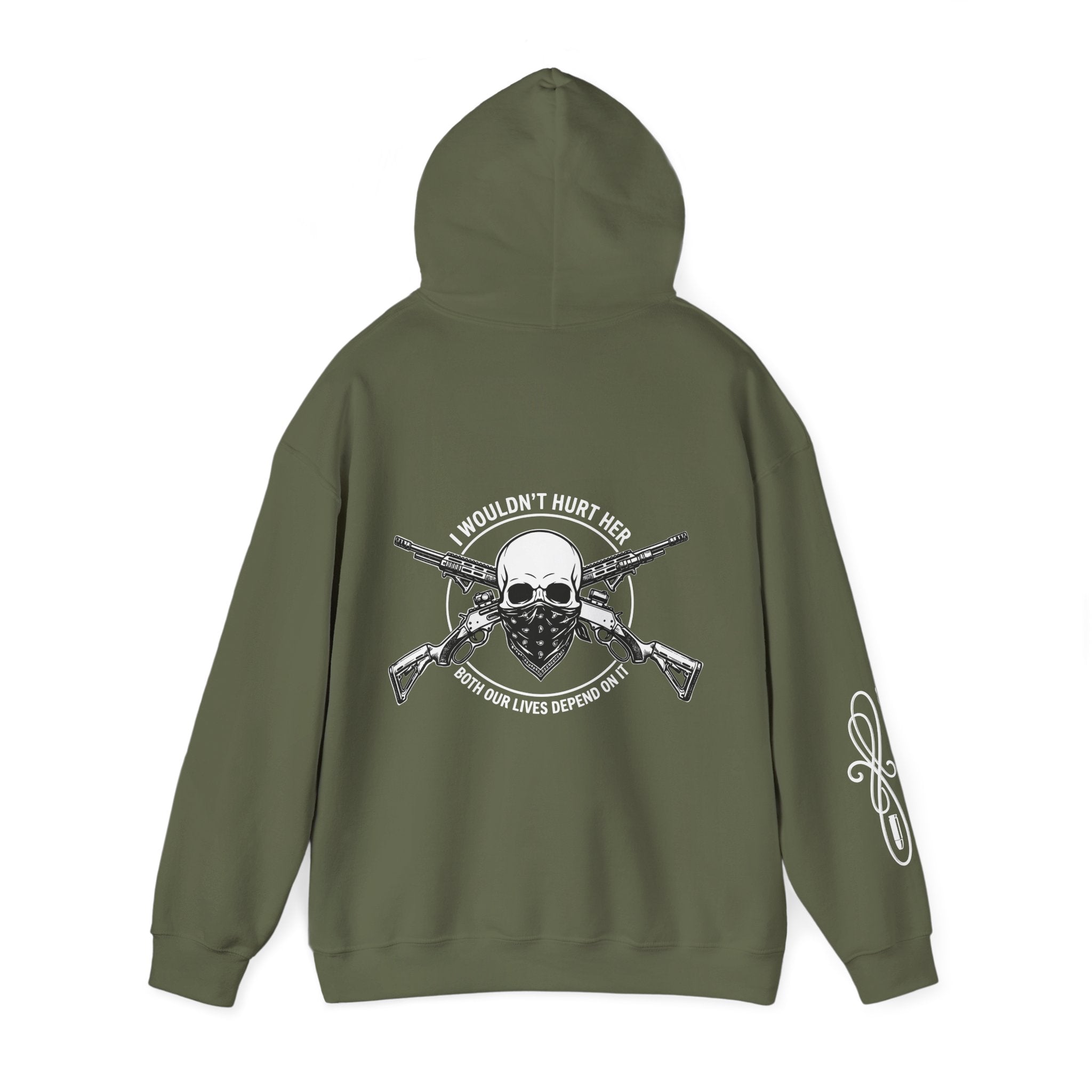 Protective Dad-Lever Actions Hoodie | Here’s Your Warning | White Font