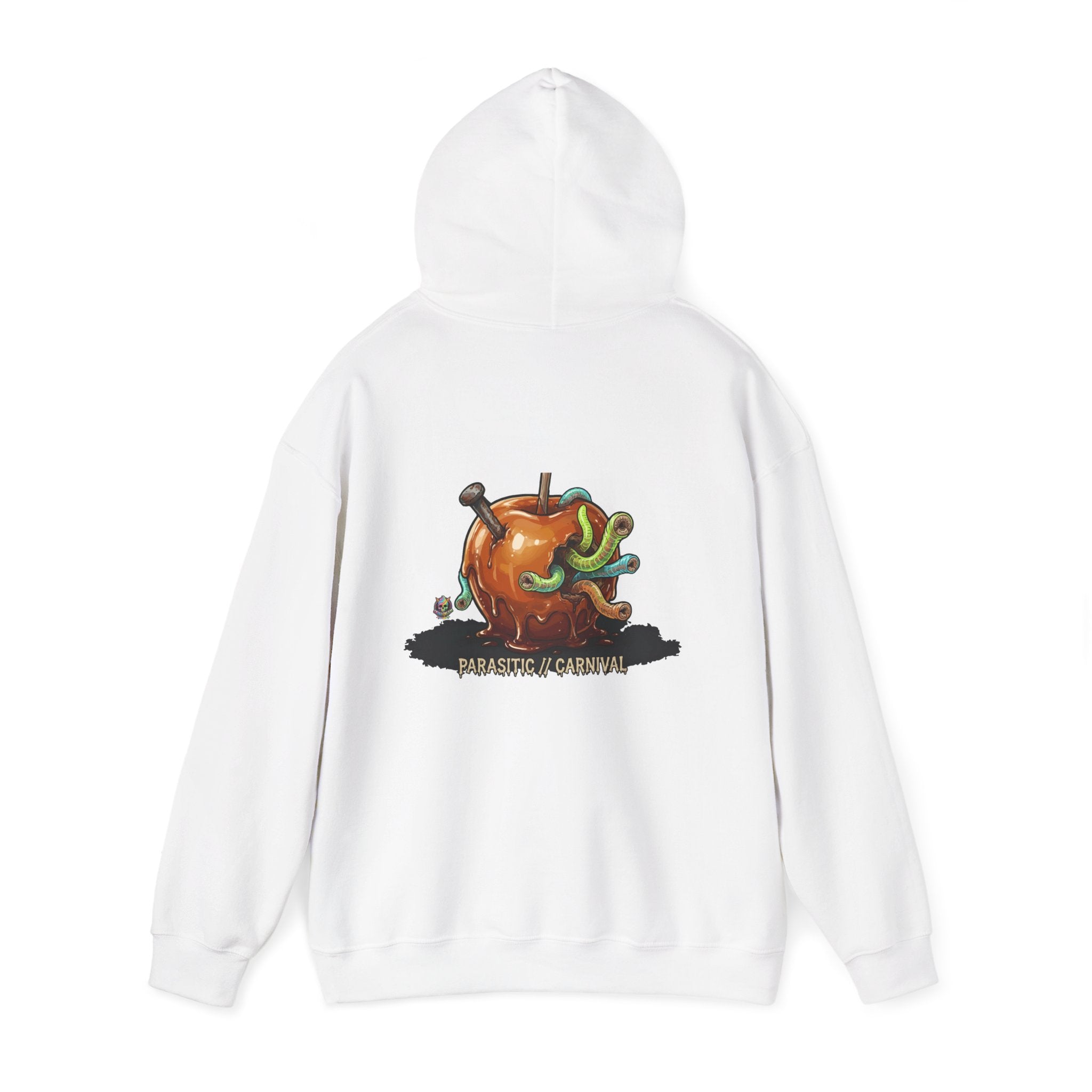 Skullcream Creepy Candy Apple Hoodie — 'Parasitic Carnival' Graphic Pullover