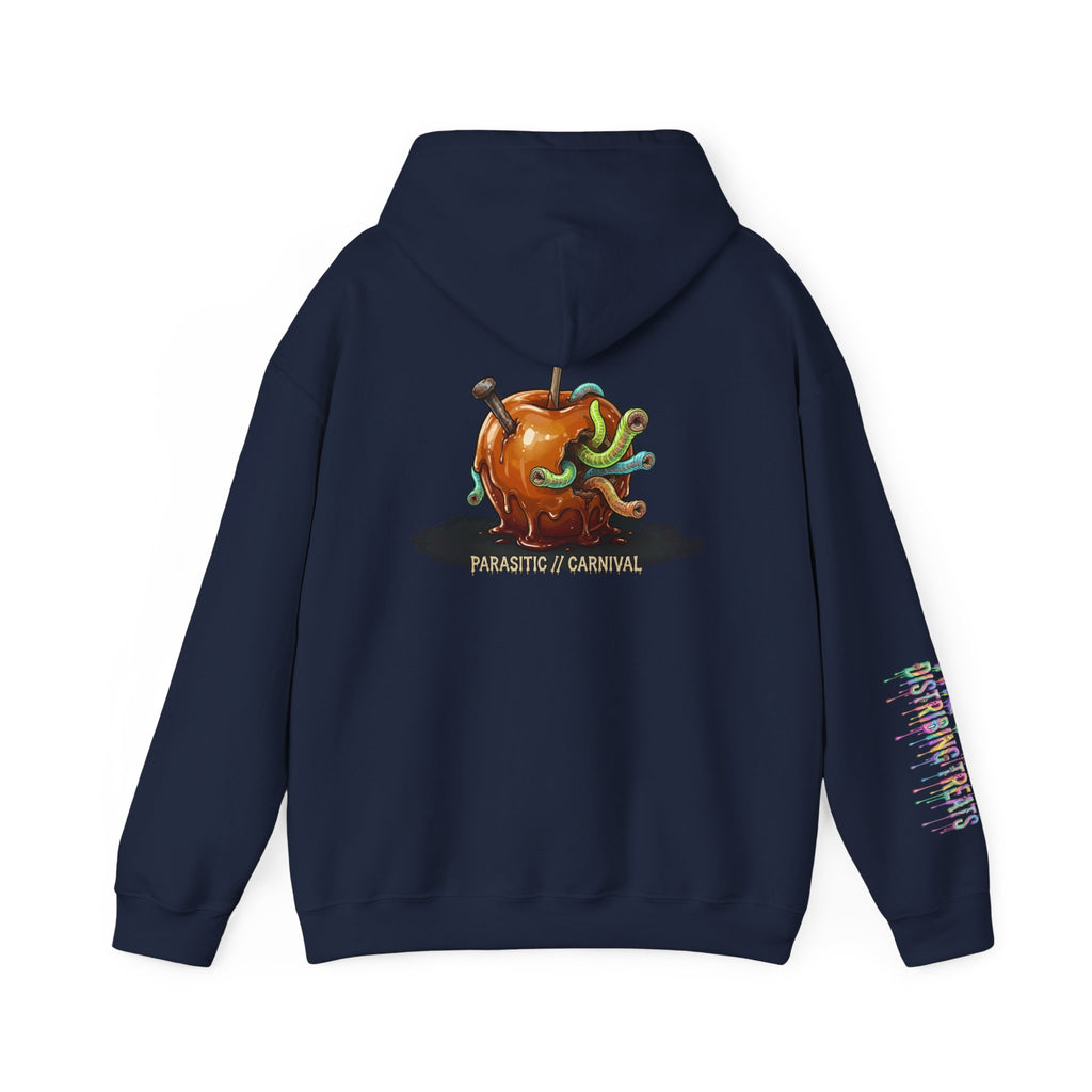 Skullcream Creepy Candy Apple Hoodie — 'Parasitic Carnival' Graphic Pullover