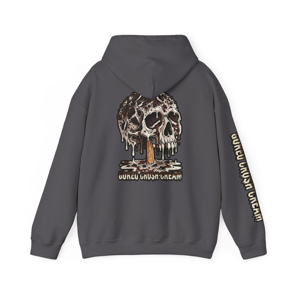 Skullcream-Goreo Crush Cream Hoodie | Dripping Skull Graphic