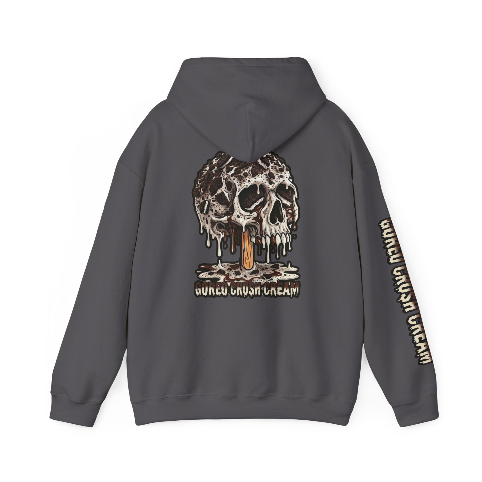 Skullcream-Goreo Crush Cream Hoodie | Dripping Skull Graphic