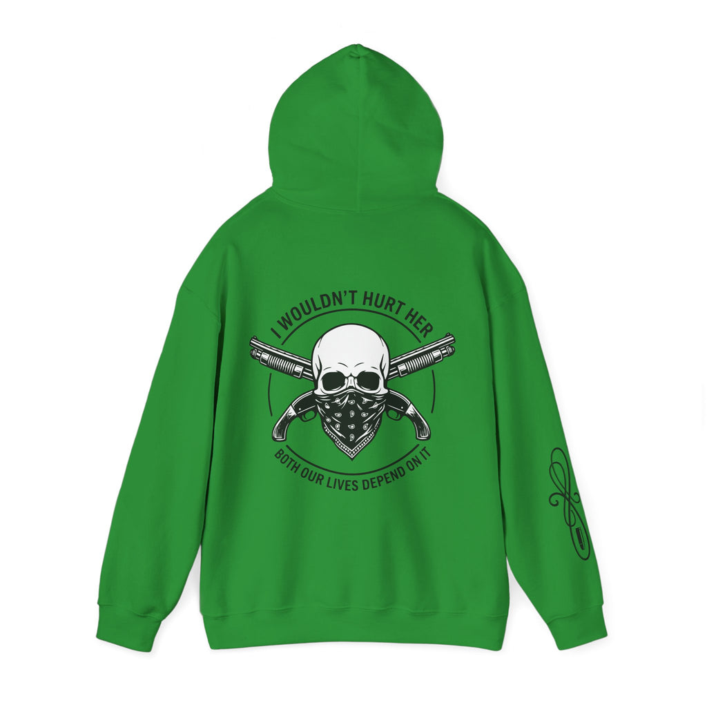 Protective Dad-Sawed Off Shotguns Hoodie | Here’s Your Warning | Black Font