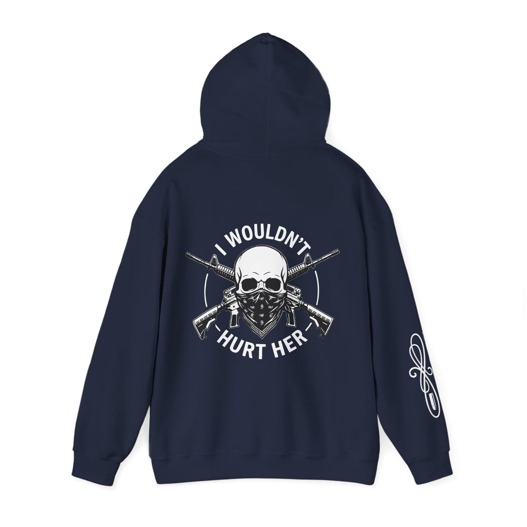 Protective Dad-Assault Rifles Hoodie | Here’s Your Warning | White Font