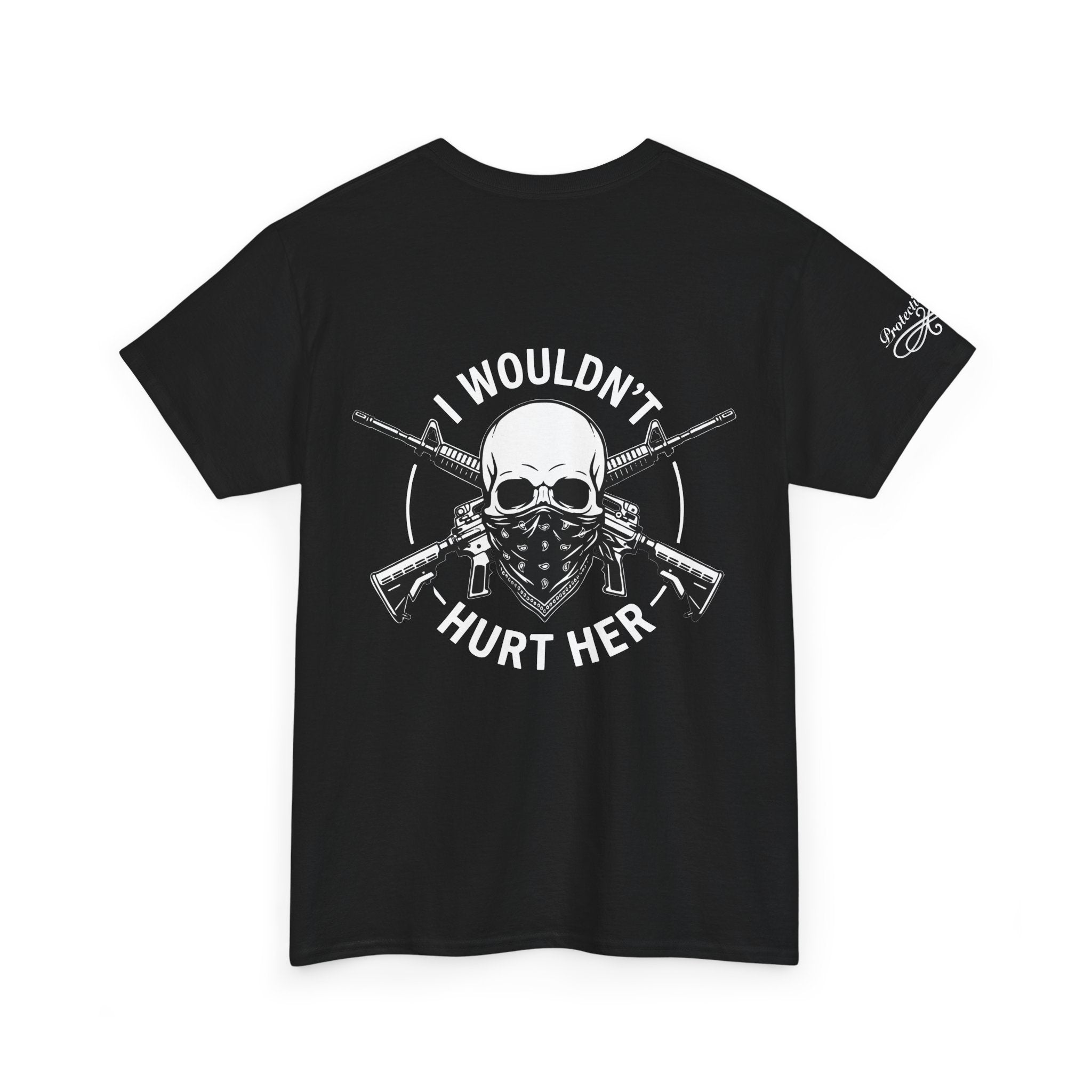 Protective Dad Assault Rifles T-Shirt | Here’s Your Warning