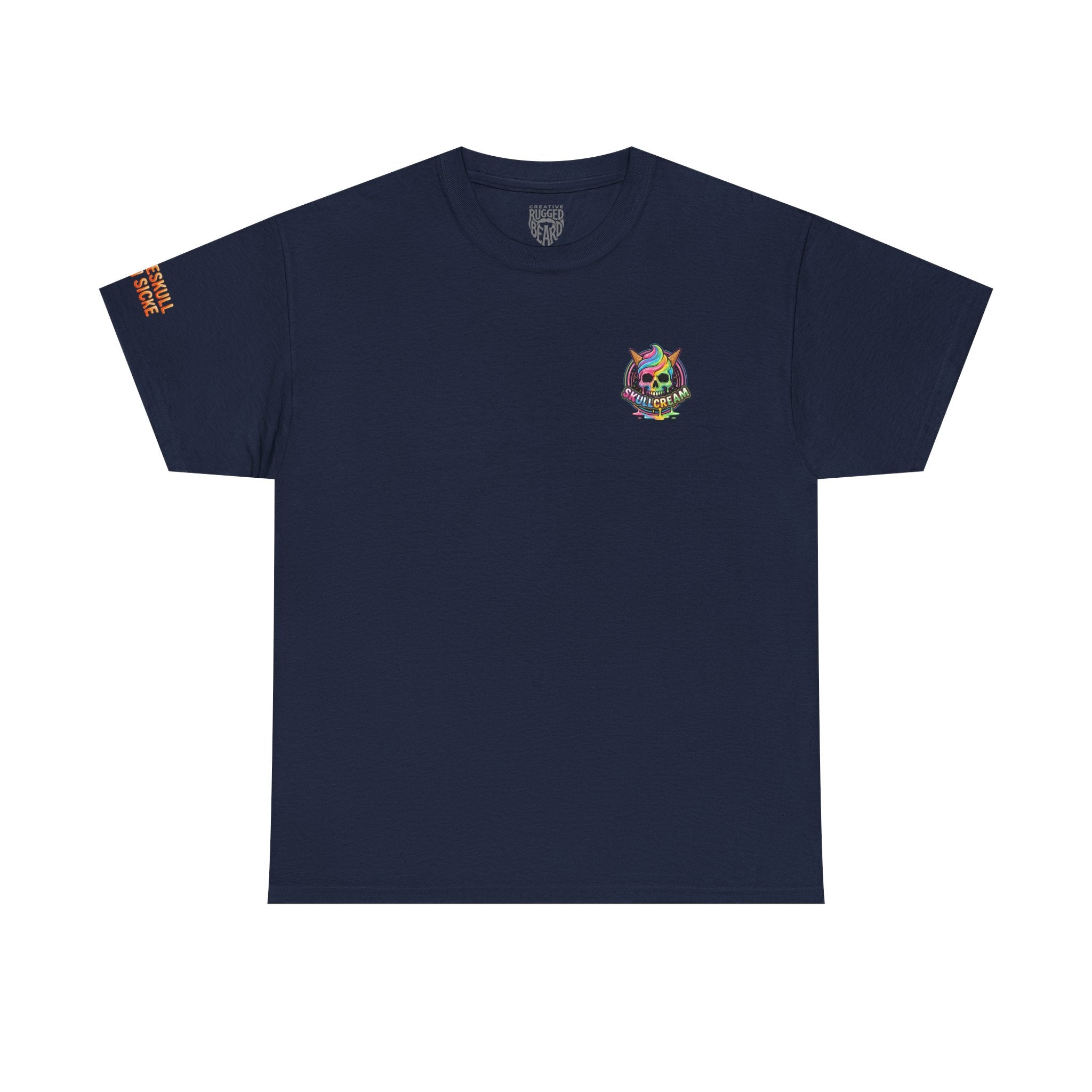 Skullcream-Orangeskull Cream Sickle T-Shirt | Colorful Drip Graphic Tee