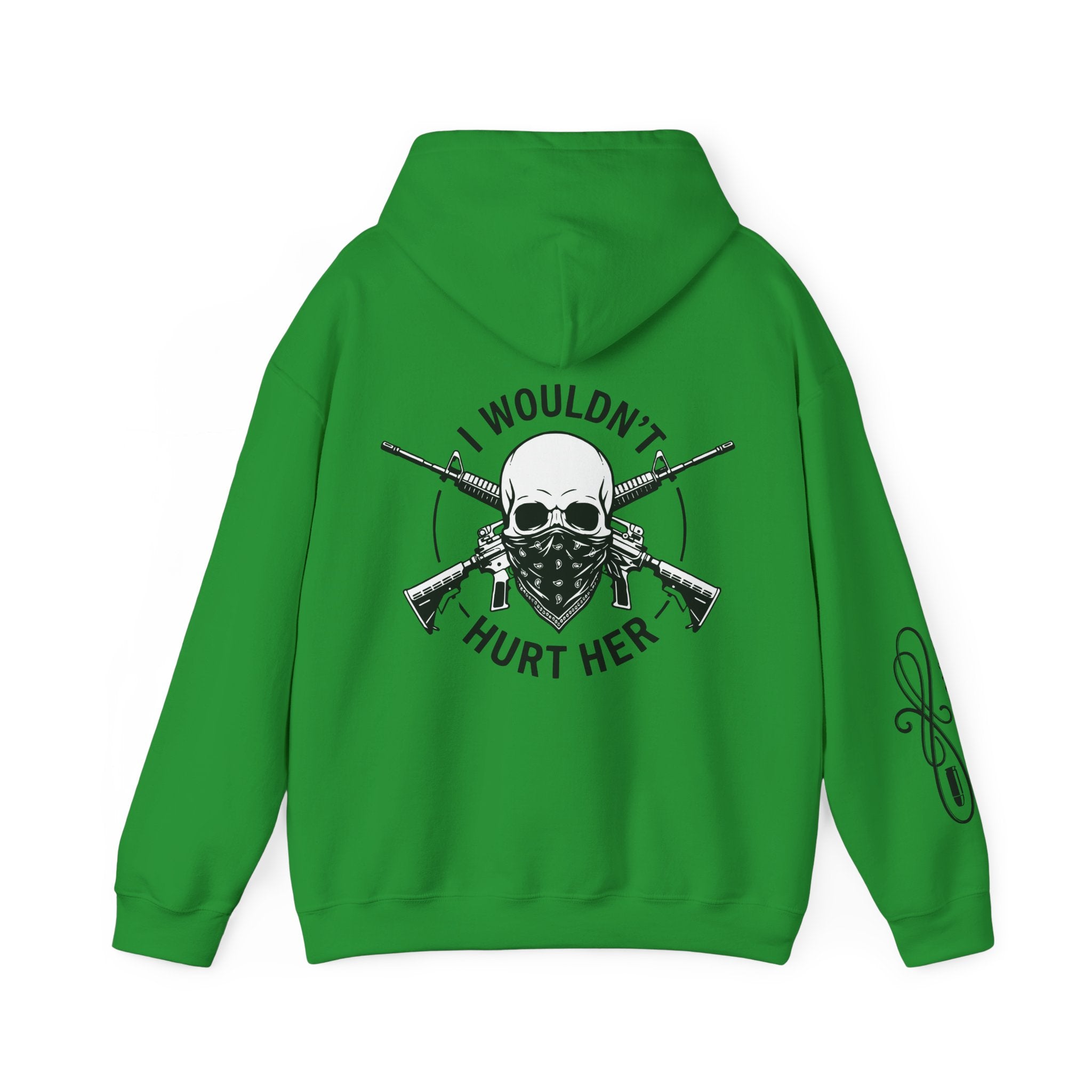 Protective Dad-Assault Rifles Hoodie | Here’s Your Warning | Black Font