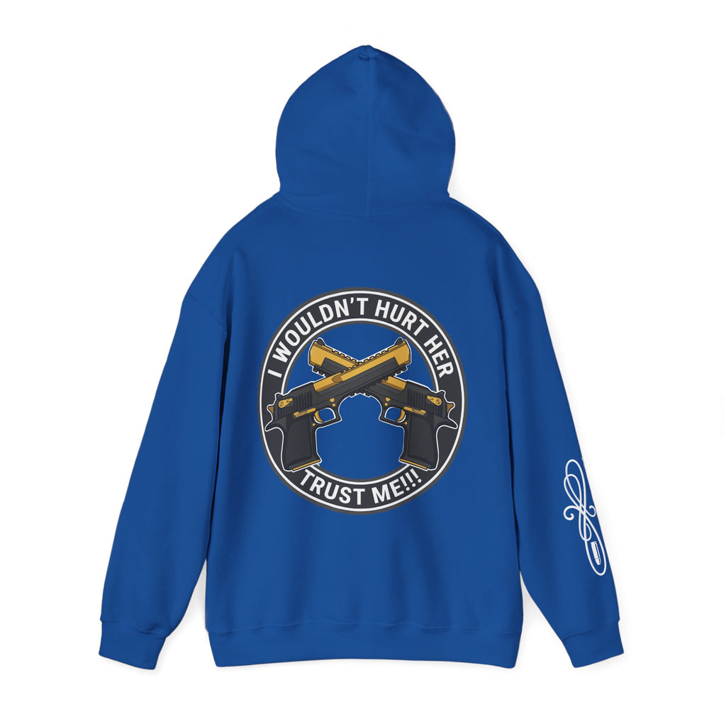Protective Dad-Pistols Hoodie | Here’s Your Warning | White Font