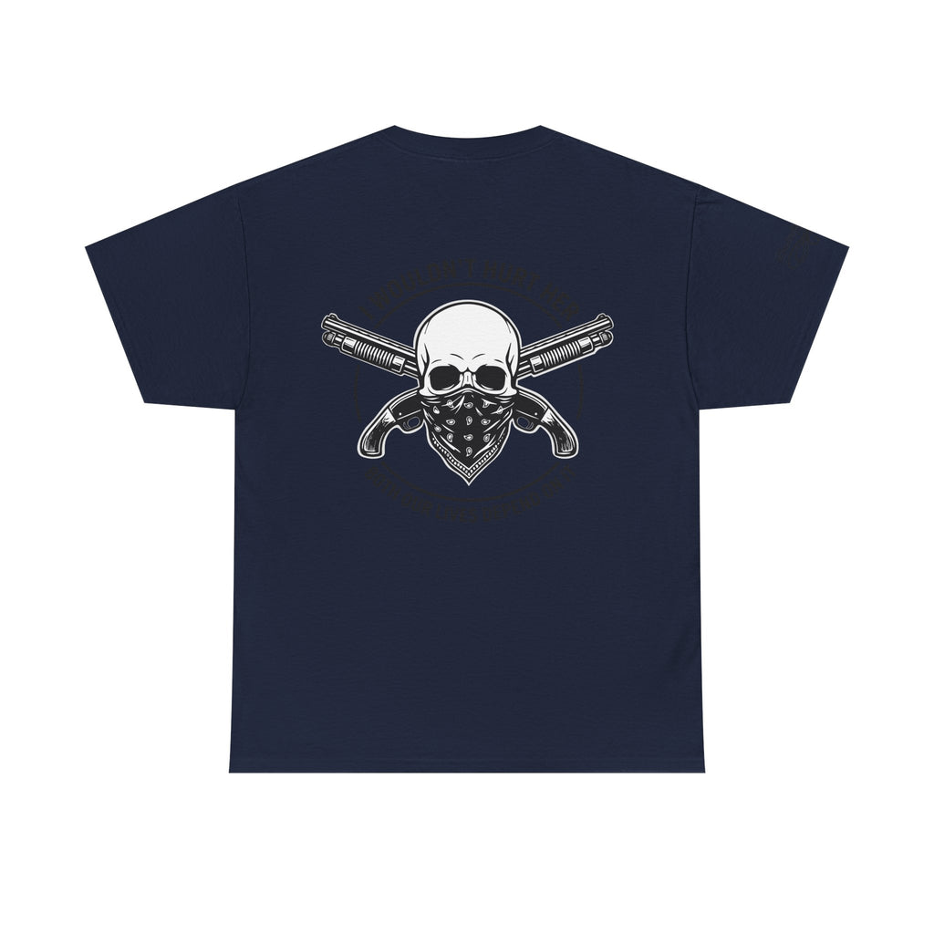 Protective Dad Sawed Off Shotguns T-Shirt | Here’s Your Warning
