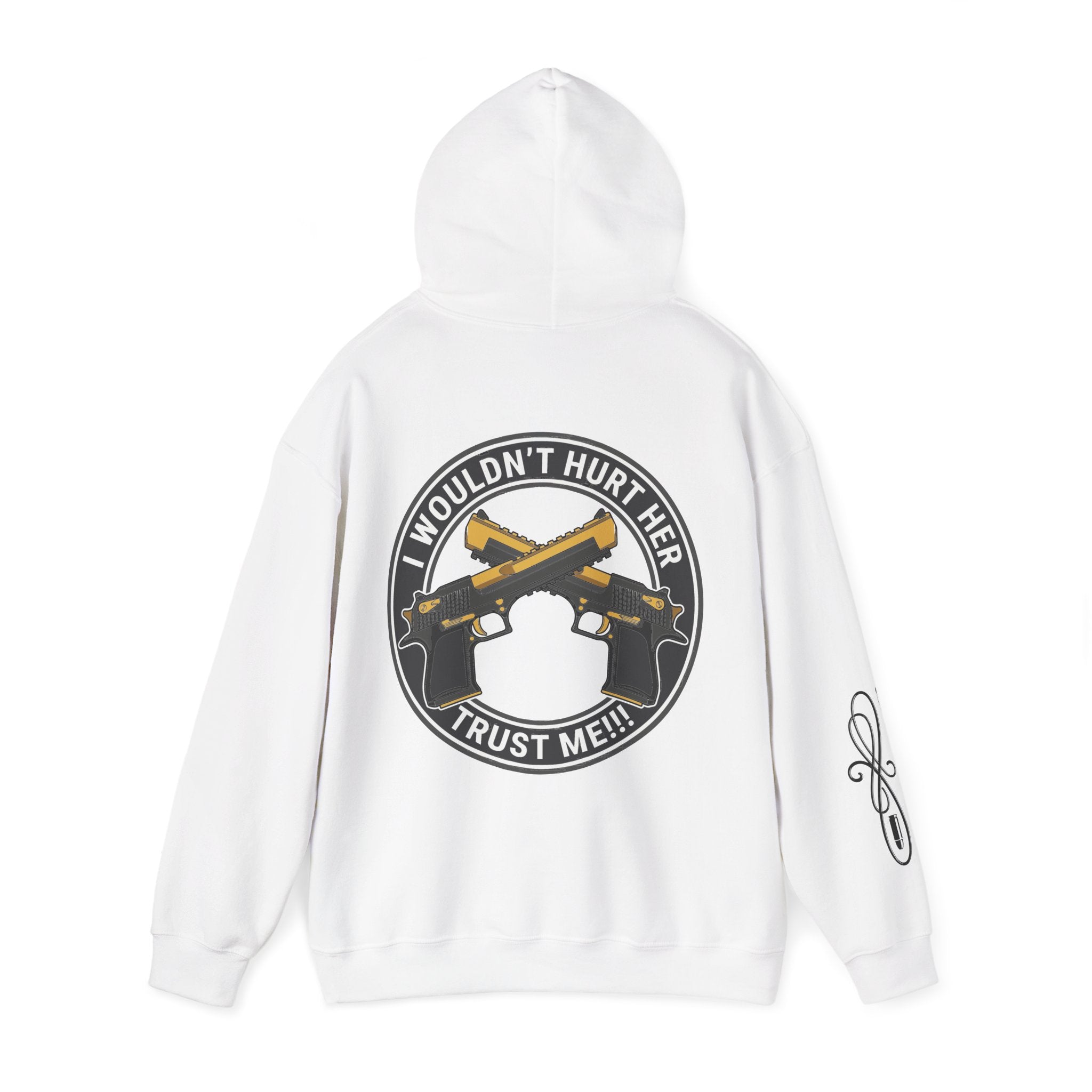 Protective Dad-Pistols Hoodie | Here’s Your Warning | Black Font