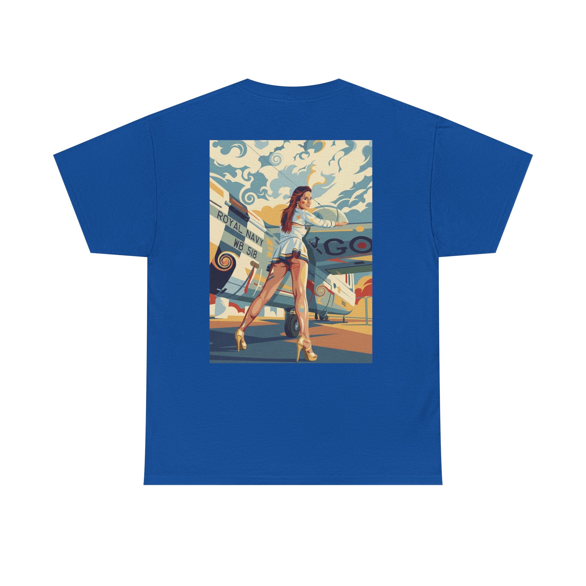 Good Girl-Pin Up Stewardess T-Shirt | Parental Advisory  for the Bearded