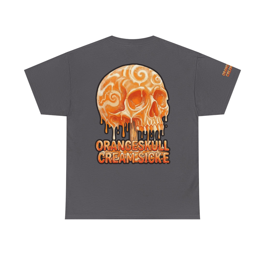 Skullcream-Orangeskull Cream Sickle T-Shirt | Colorful Drip Graphic Tee