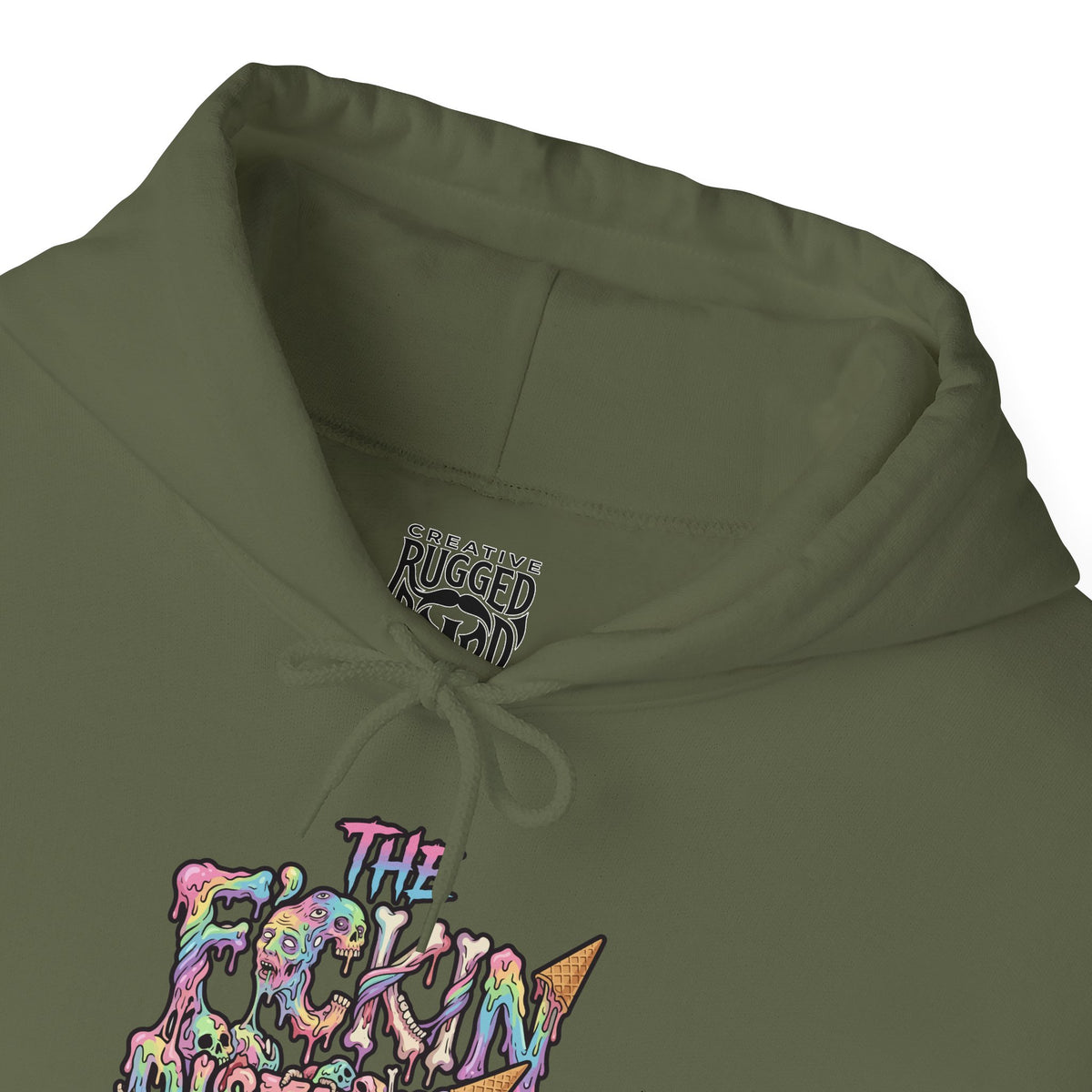 Skullcream-Goreo Crush Cream Hoodie | Dripping Skull Graphic