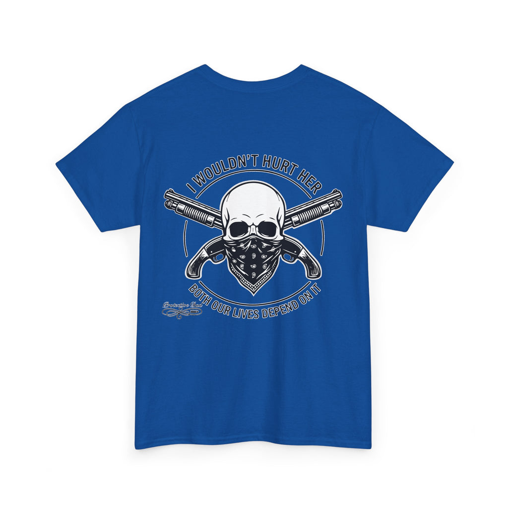 Protective Dad Sawed Off Shotguns T-Shirt | Here’s Your Warning