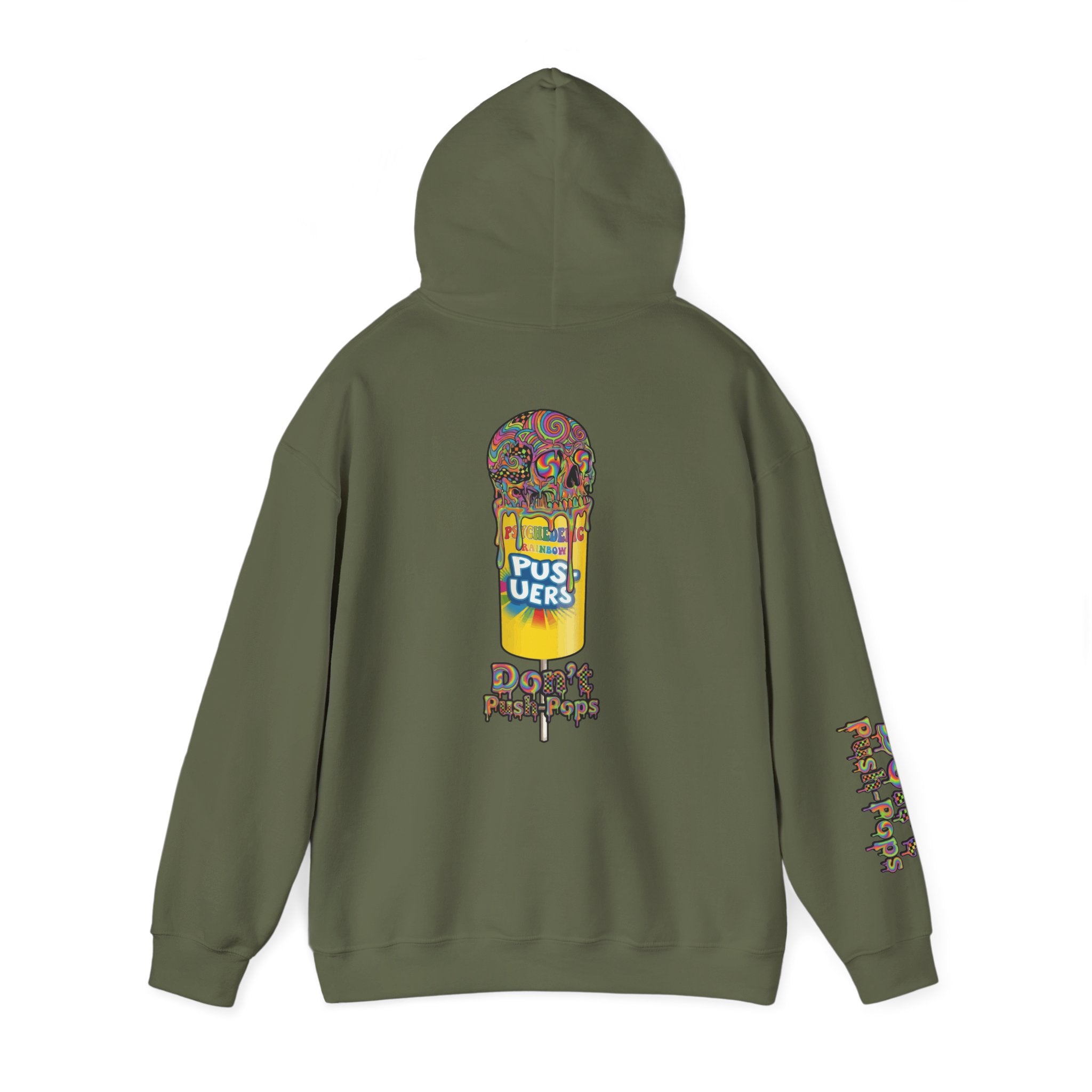 Skullcream-Don’t Push-Pops Hoodie | Dripping Skull Graphic