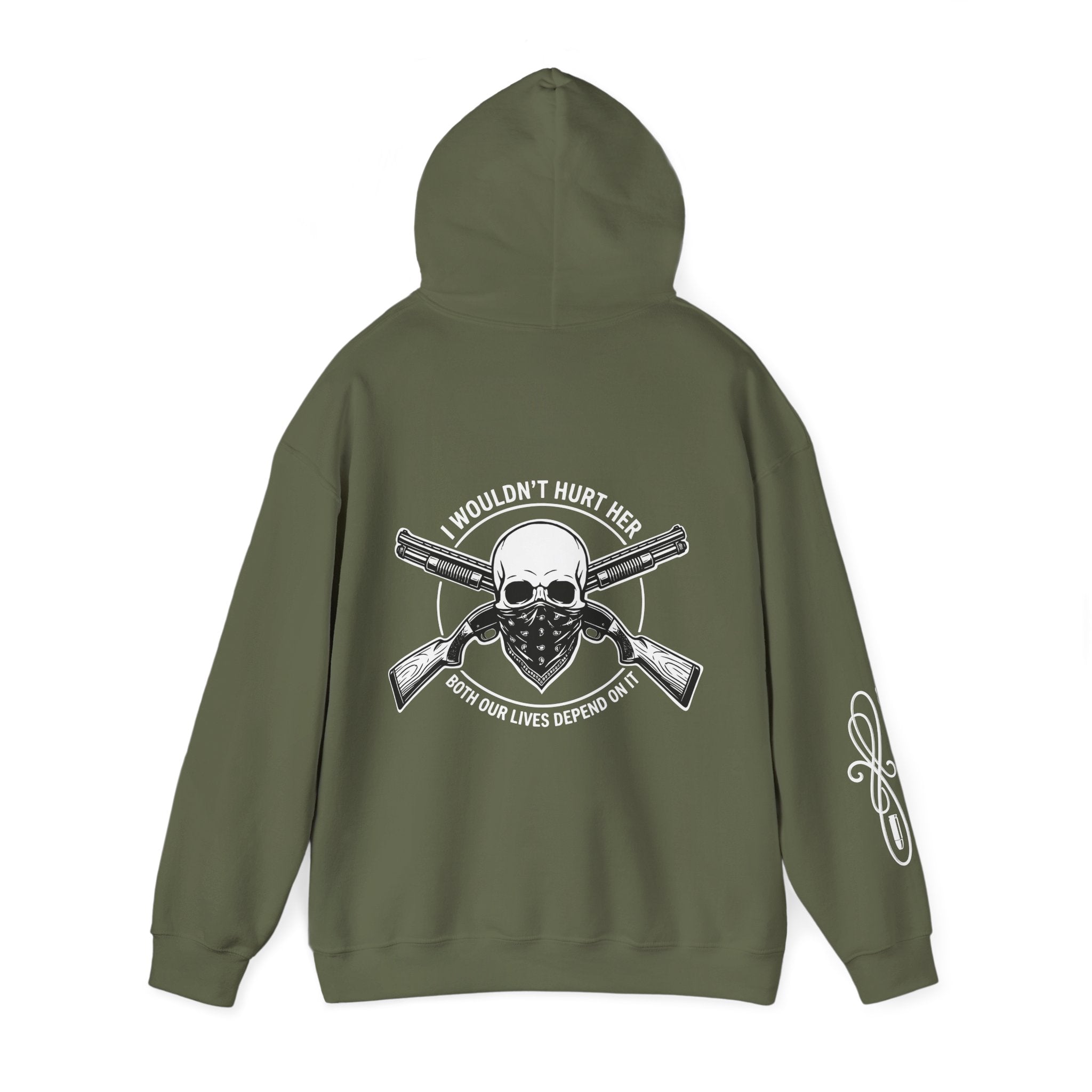 Protective Dad-Shotguns Hoodie | Here’s Your Warning | White Font