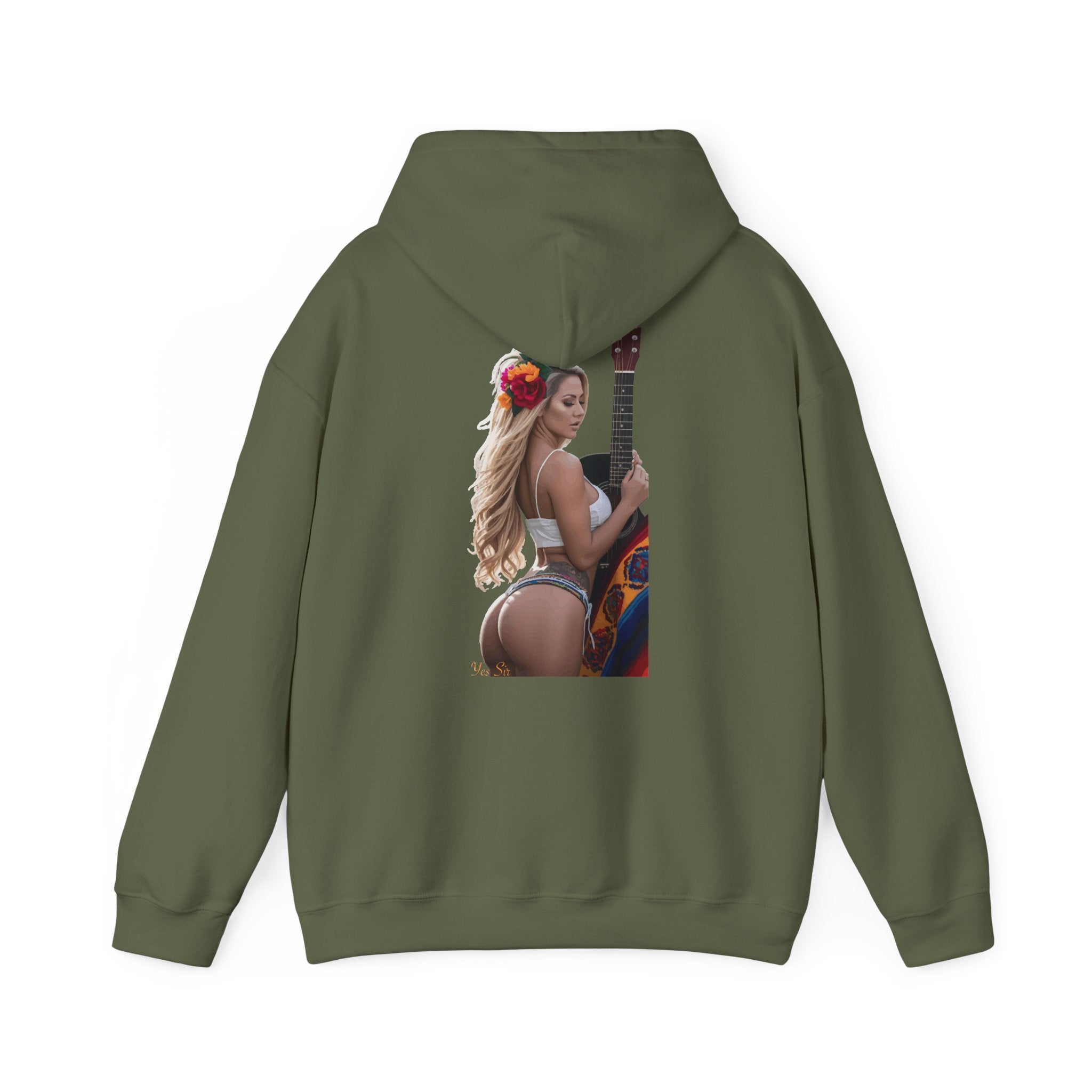 Pretty Flowers Yes Sir Hoodie | Parental Advisory  for the Bearded