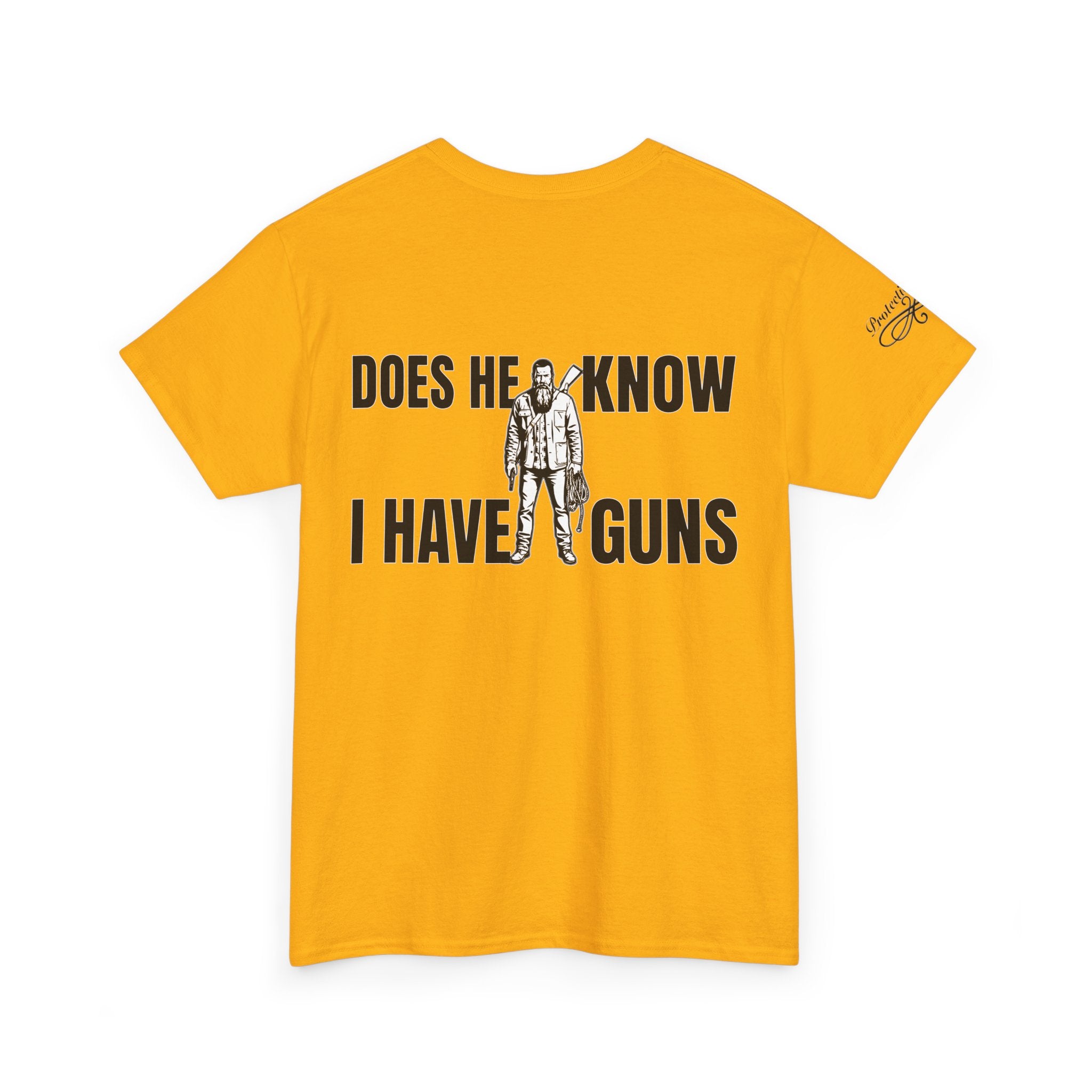 Protective Dad Does He Know T-Shirt| Here’s Your Warning