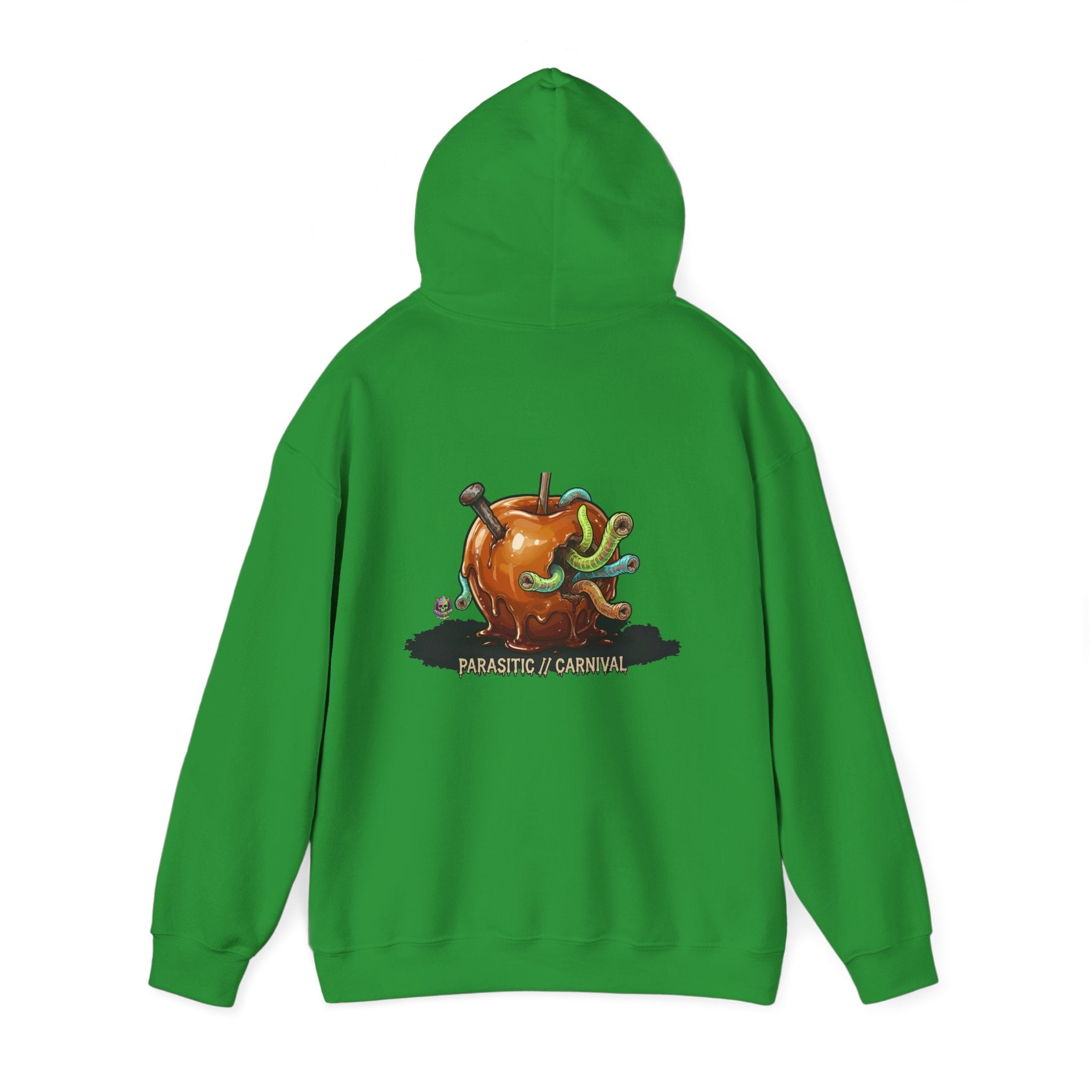 Skullcream Creepy Candy Apple Hoodie — 'Parasitic Carnival' Graphic Pullover